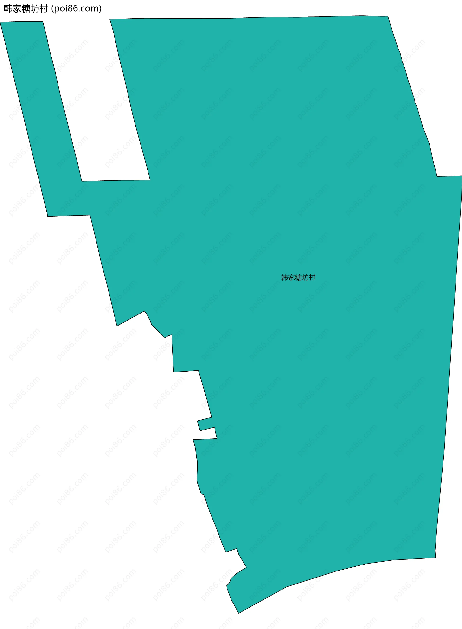 韩家糖坊村边界地图