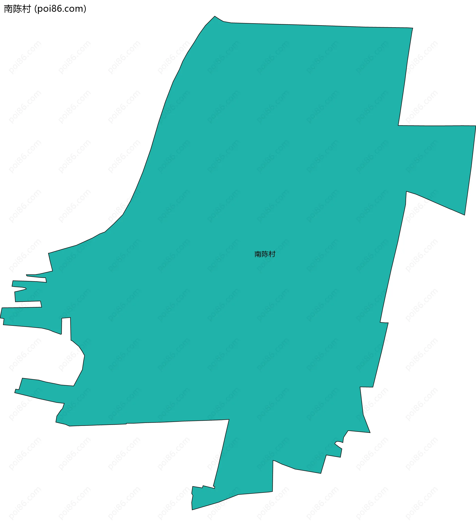 南陈村边界地图