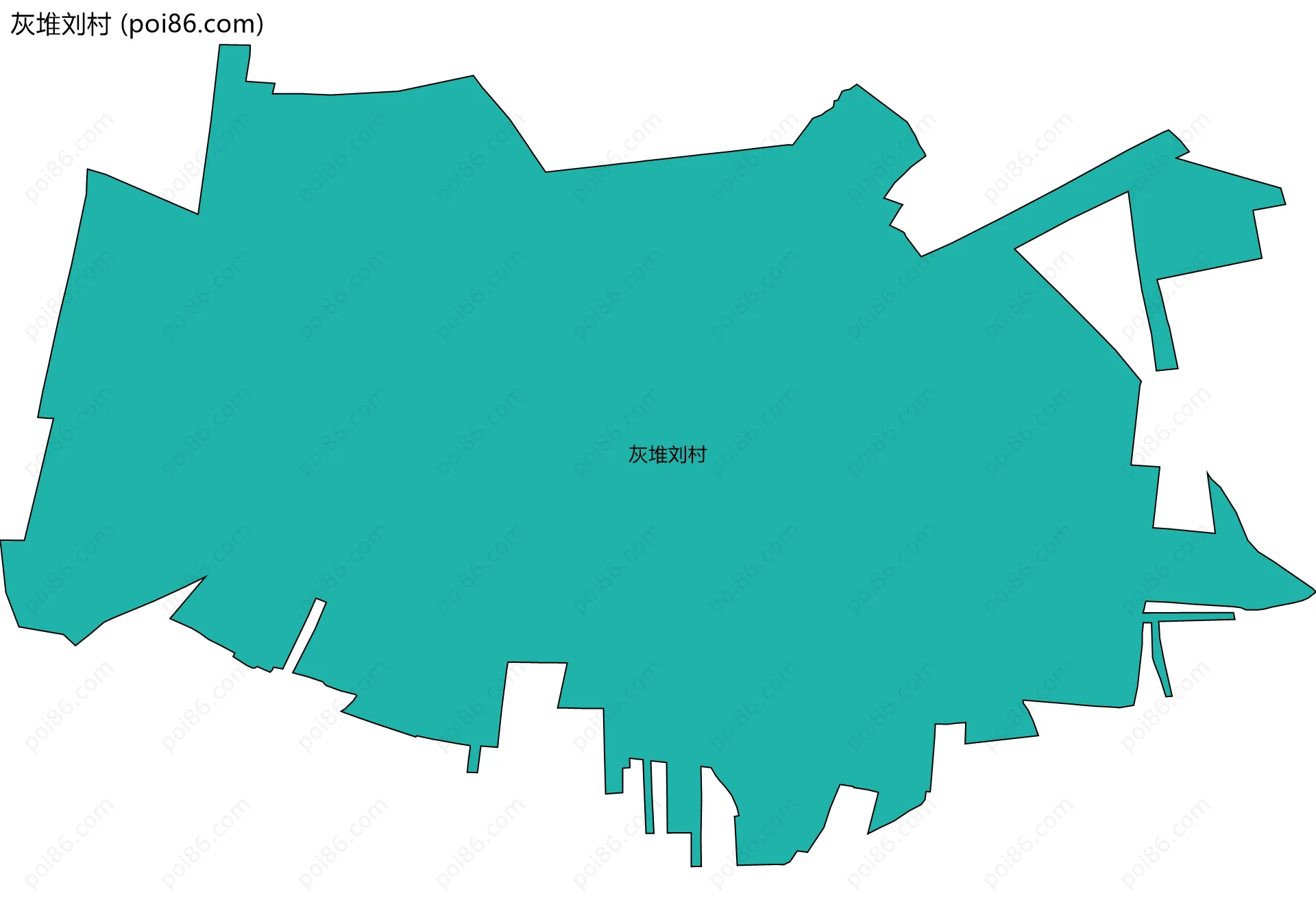 灰堆刘村边界地图