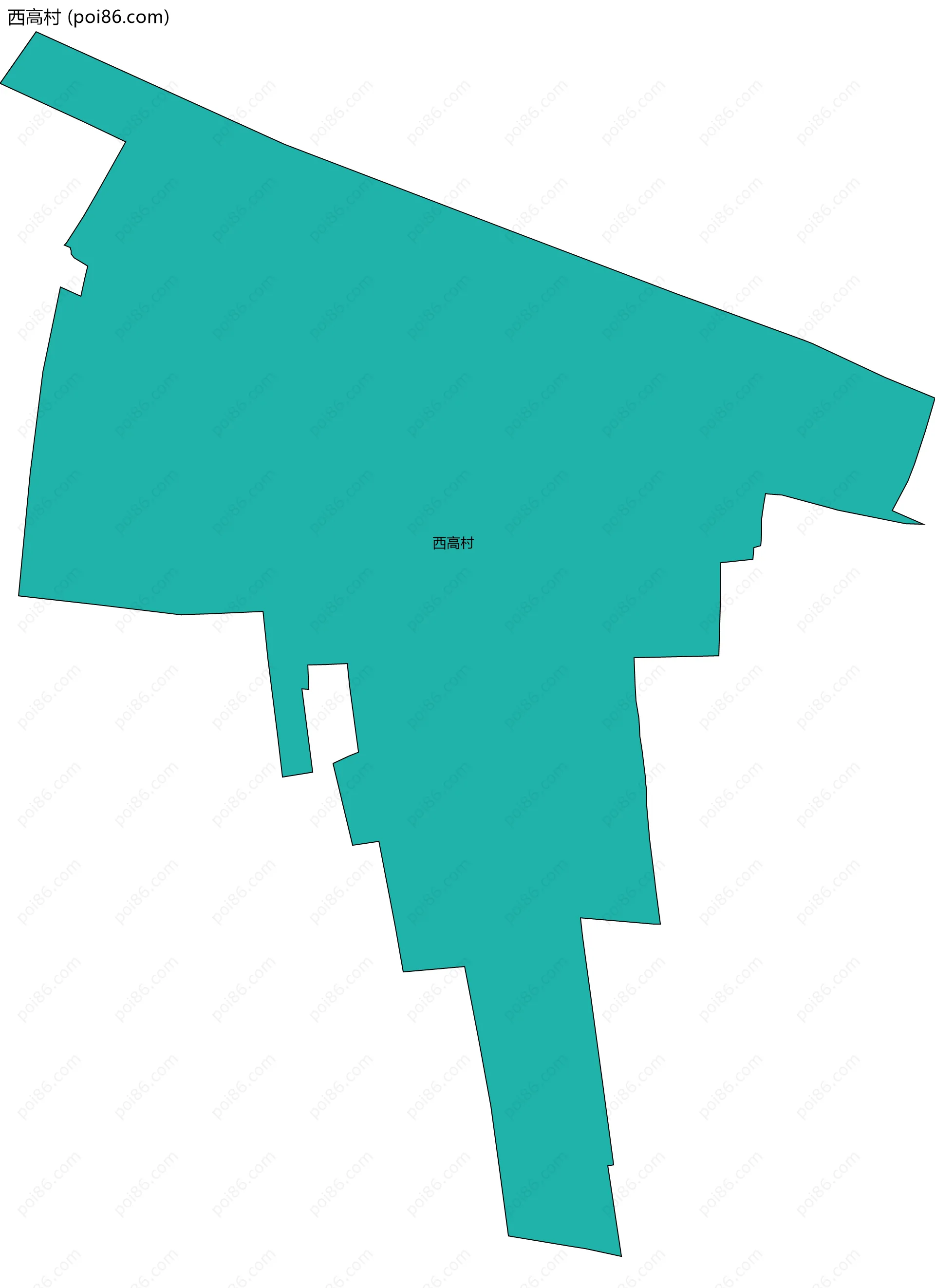 西高村边界地图