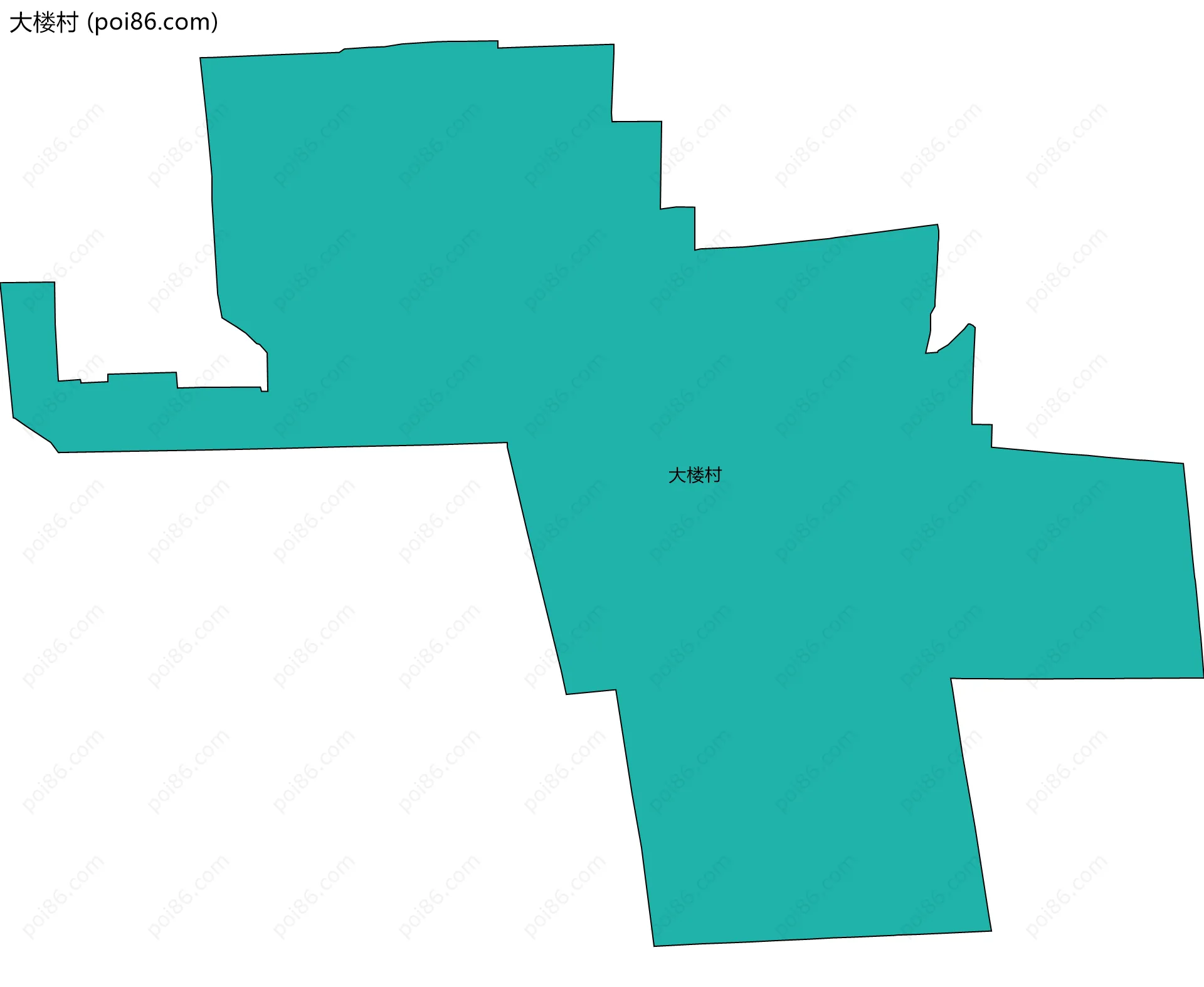 大楼村边界地图