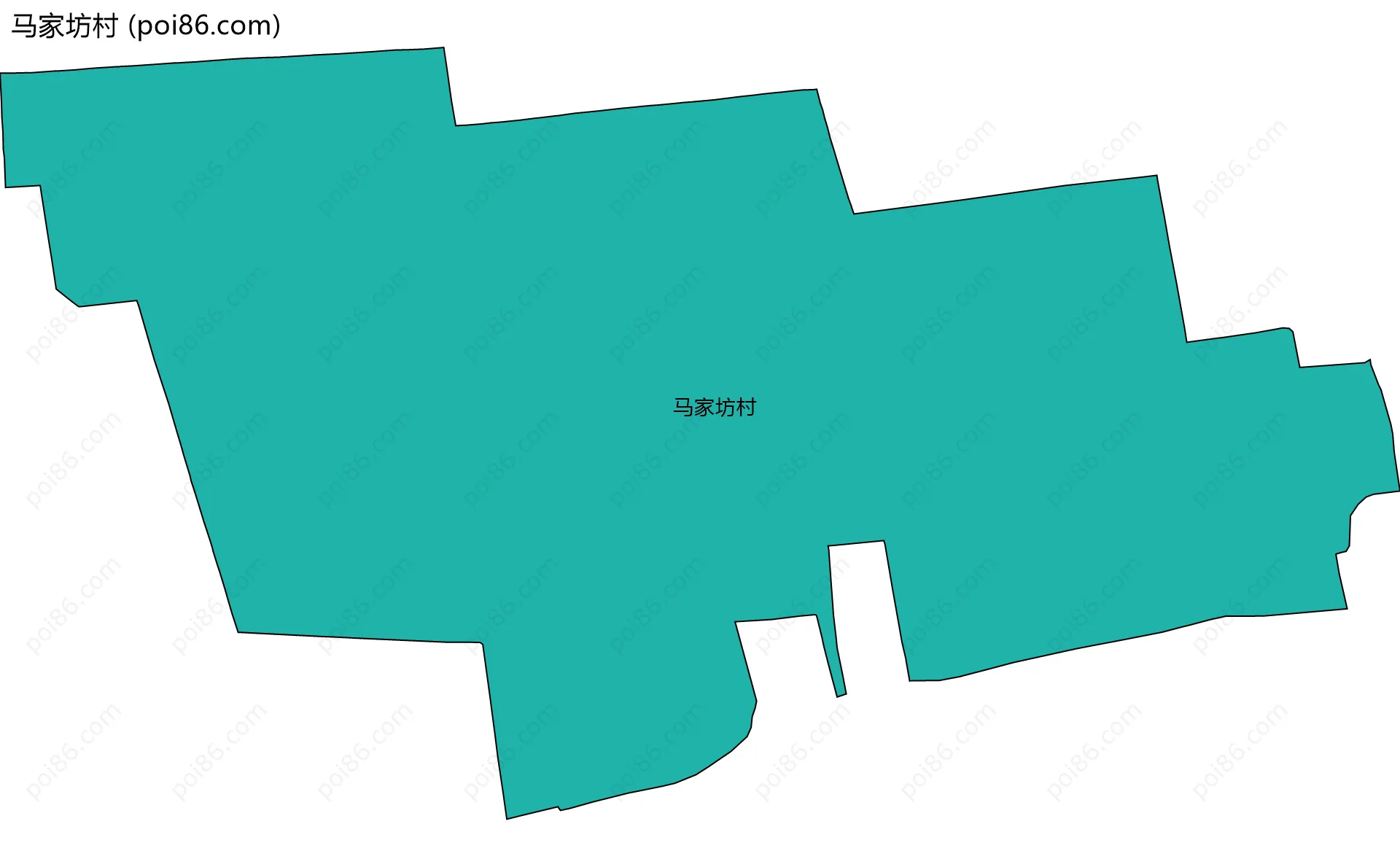 马家坊村边界地图