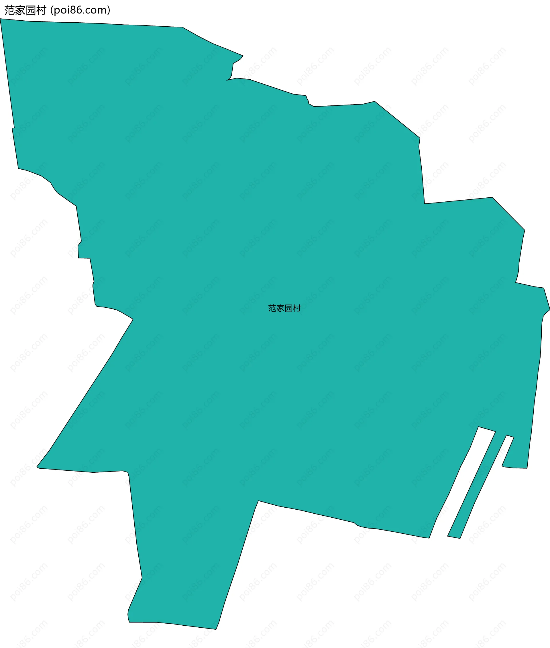 范家园村边界地图