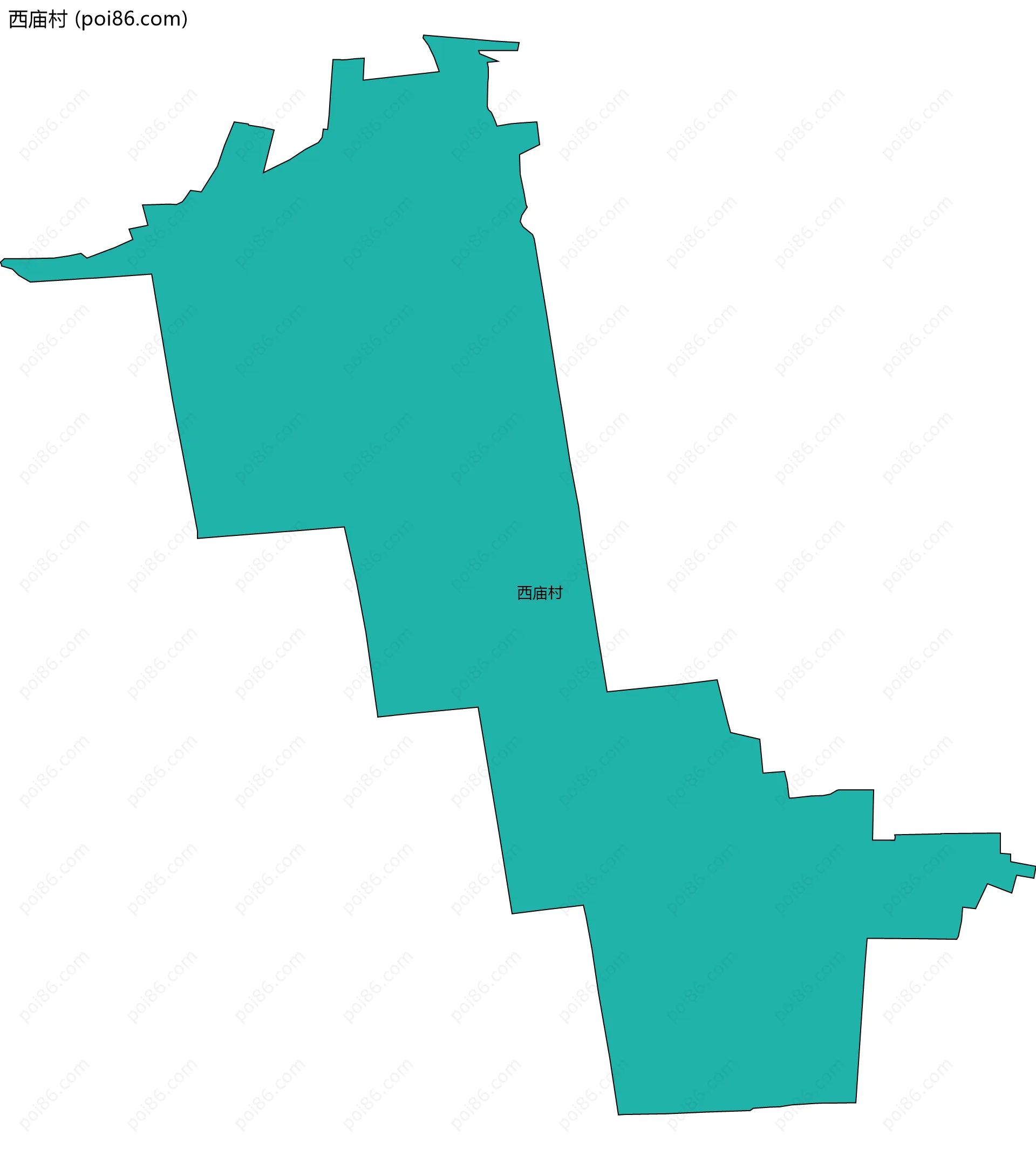 西庙村边界地图