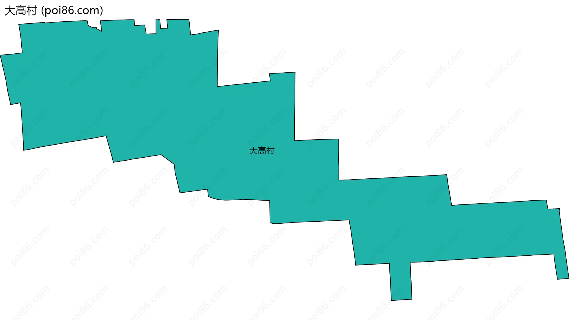 大高村边界地图