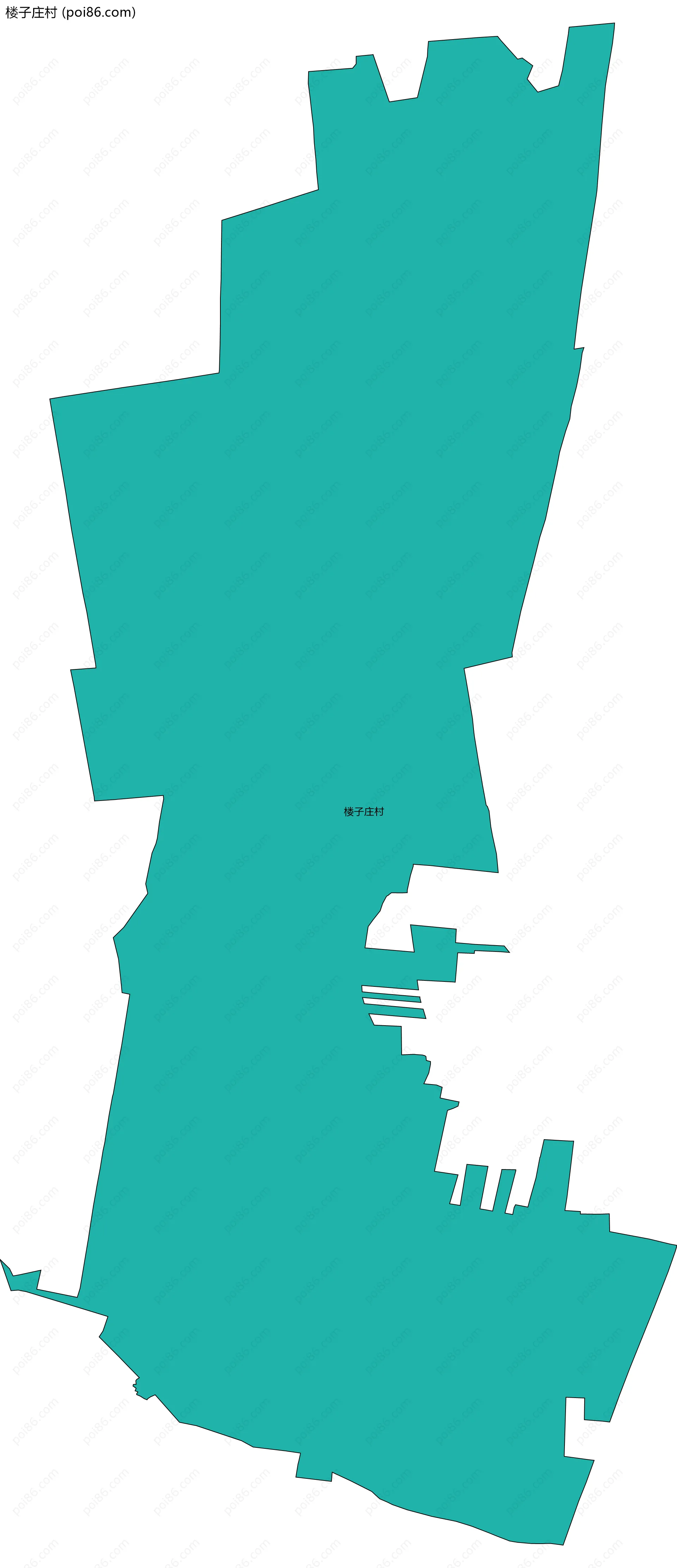 楼子庄村边界地图