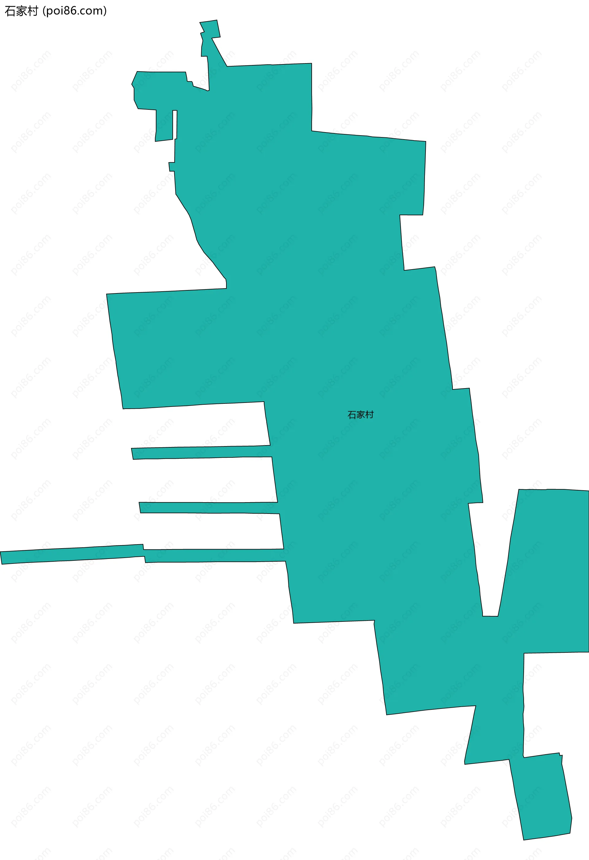 石家村边界地图