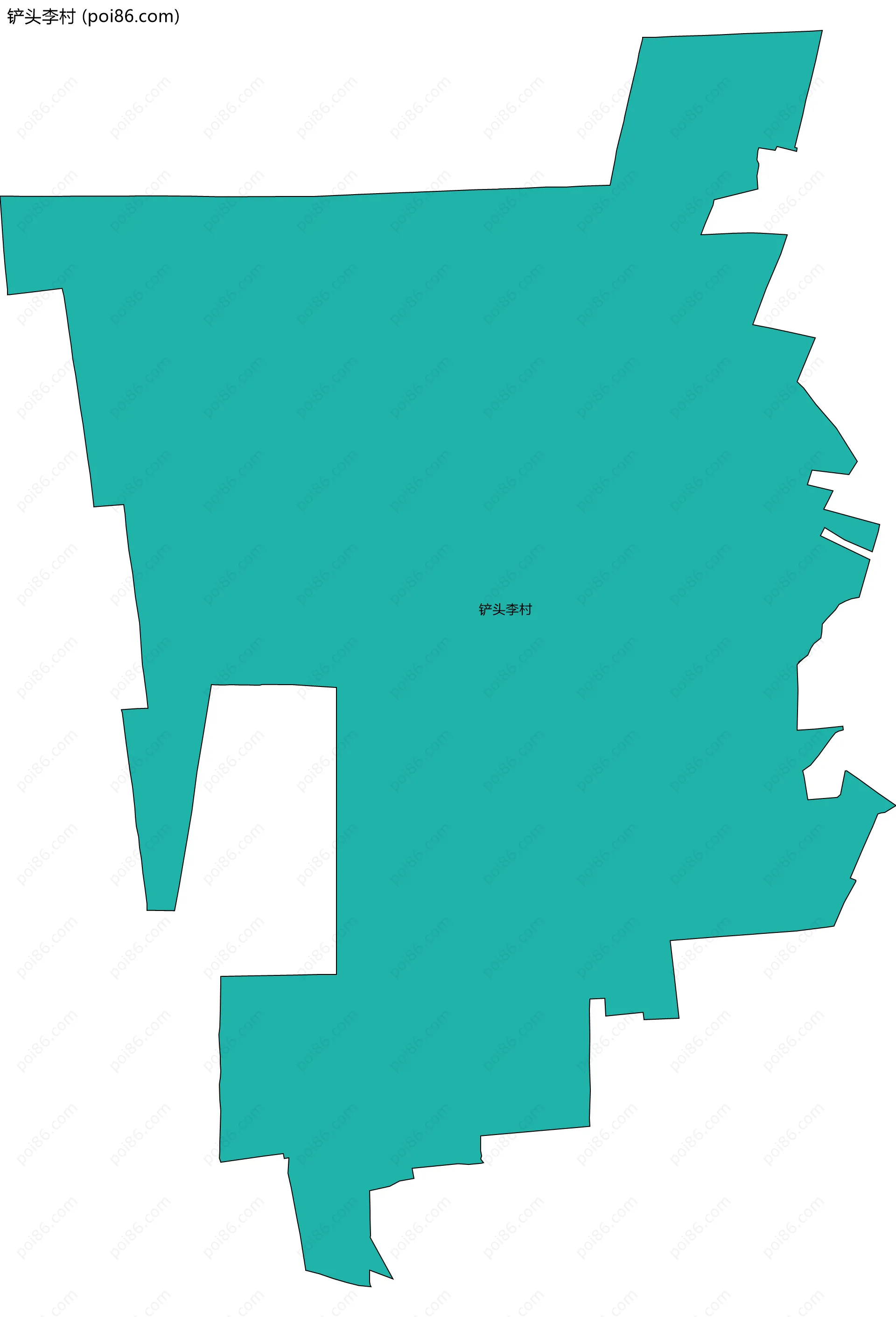 铲头李村边界地图