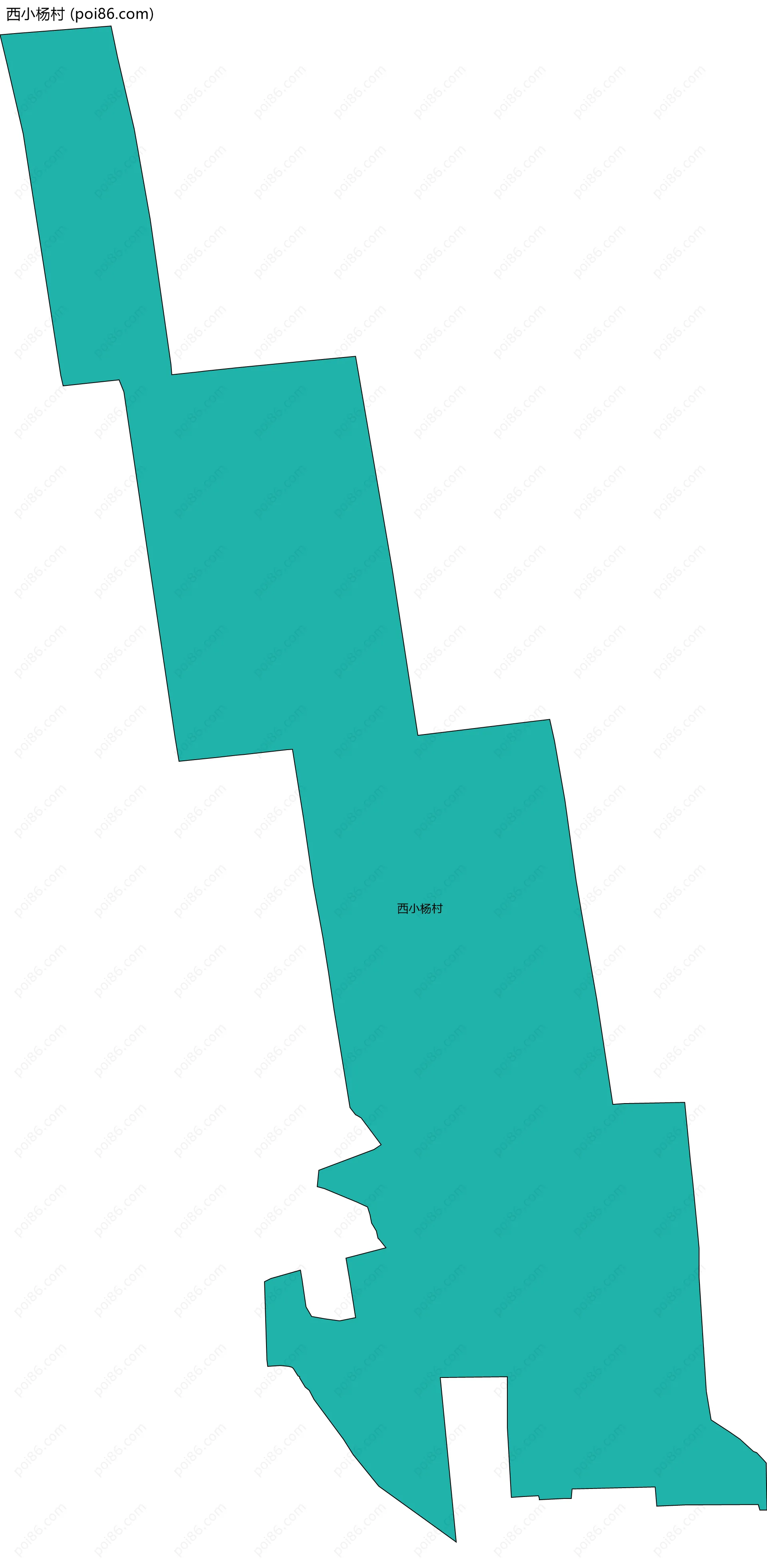 西小杨村边界地图