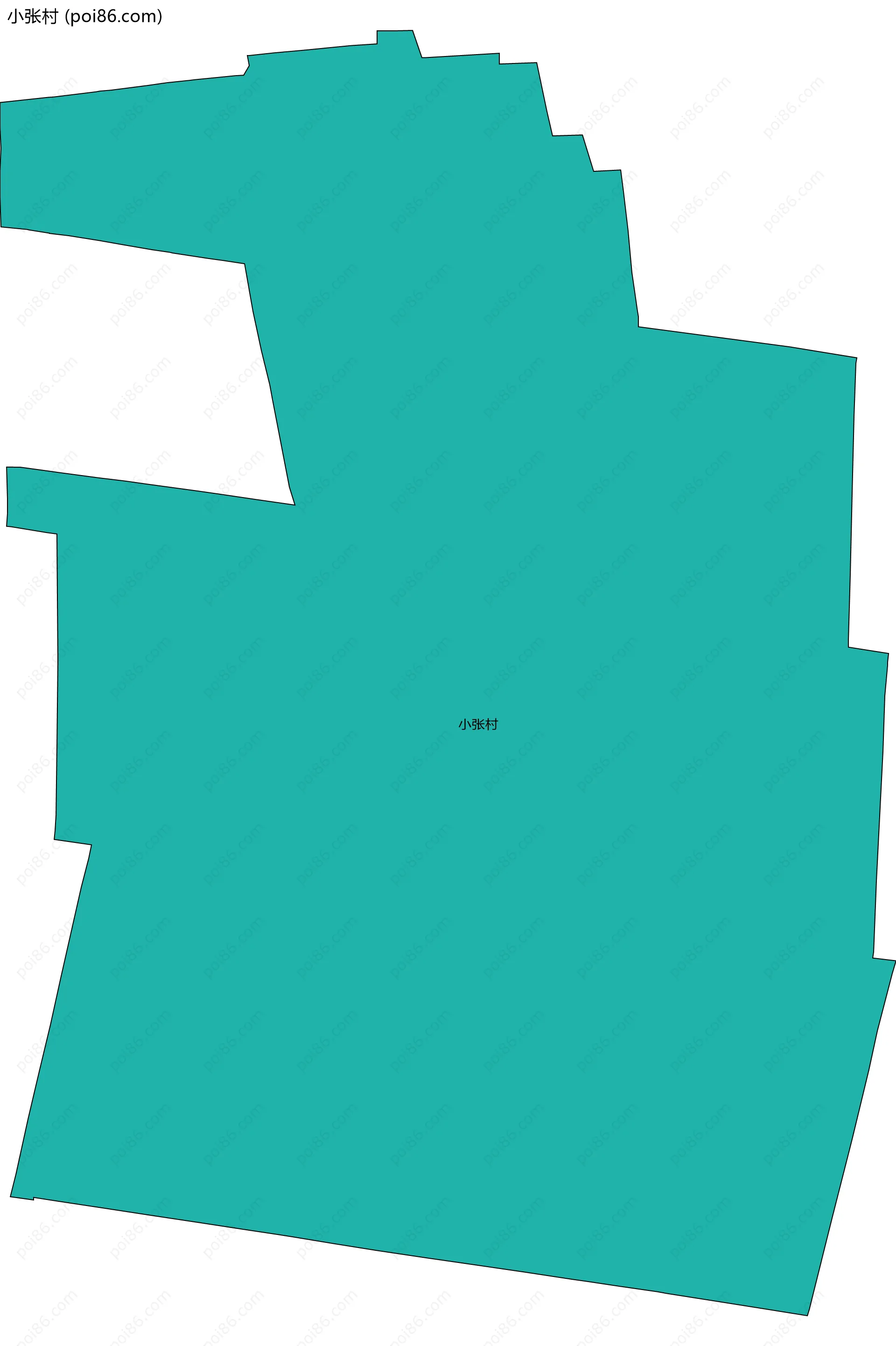 小张村边界地图