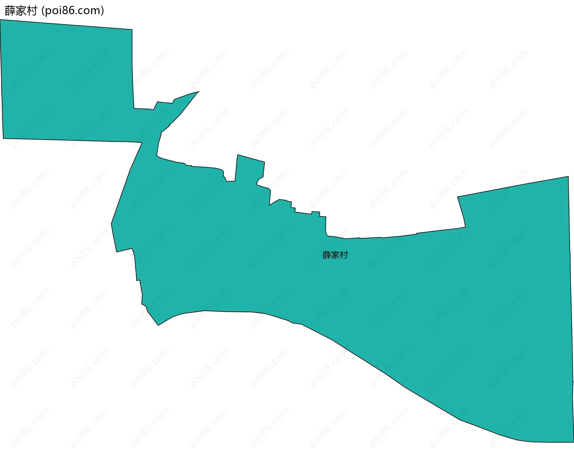 薛家村边界地图