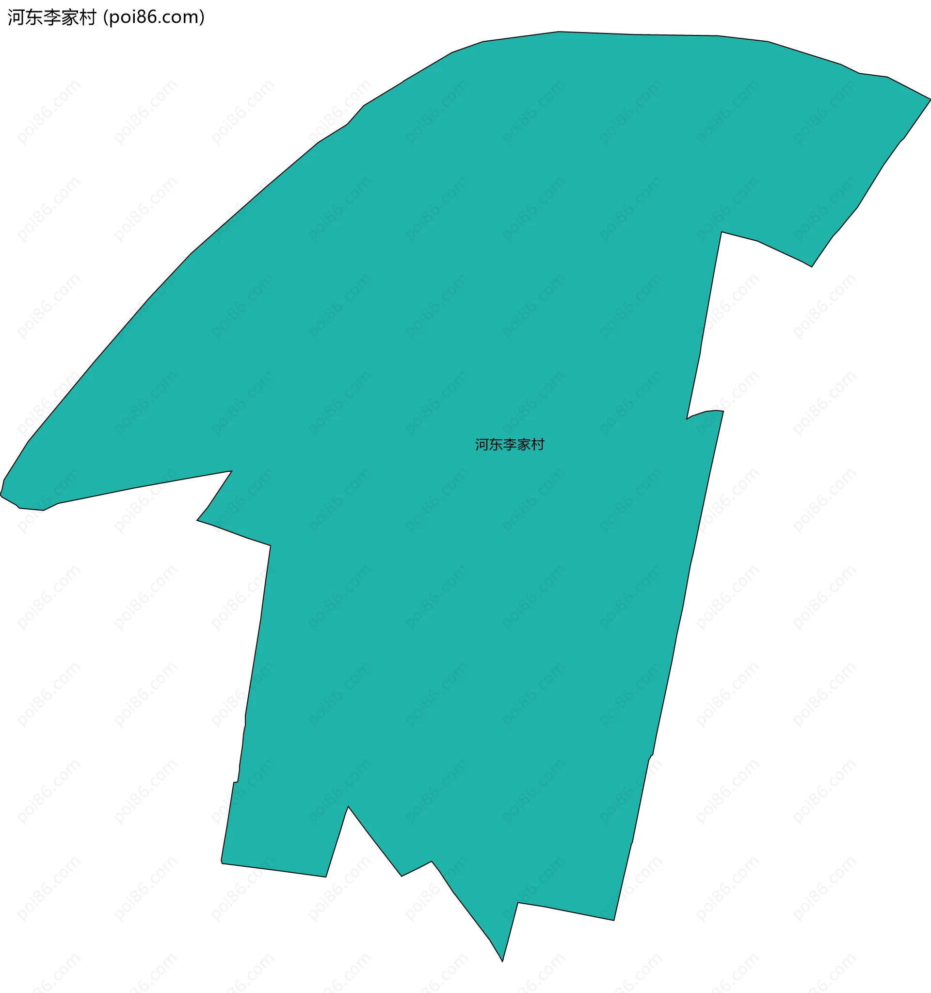 河东李家村边界地图