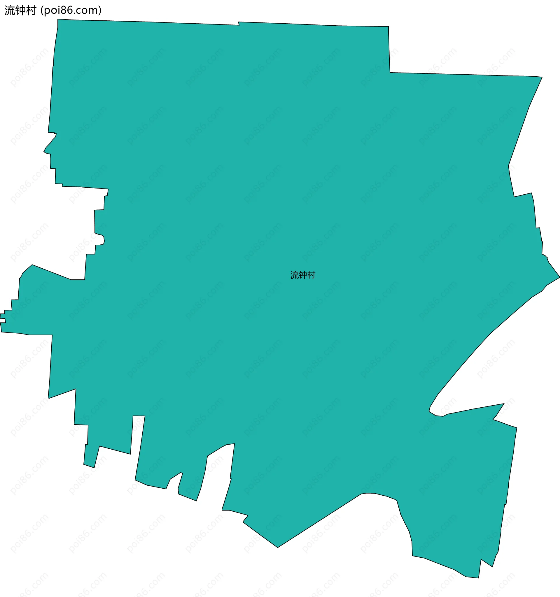 流钟村边界地图