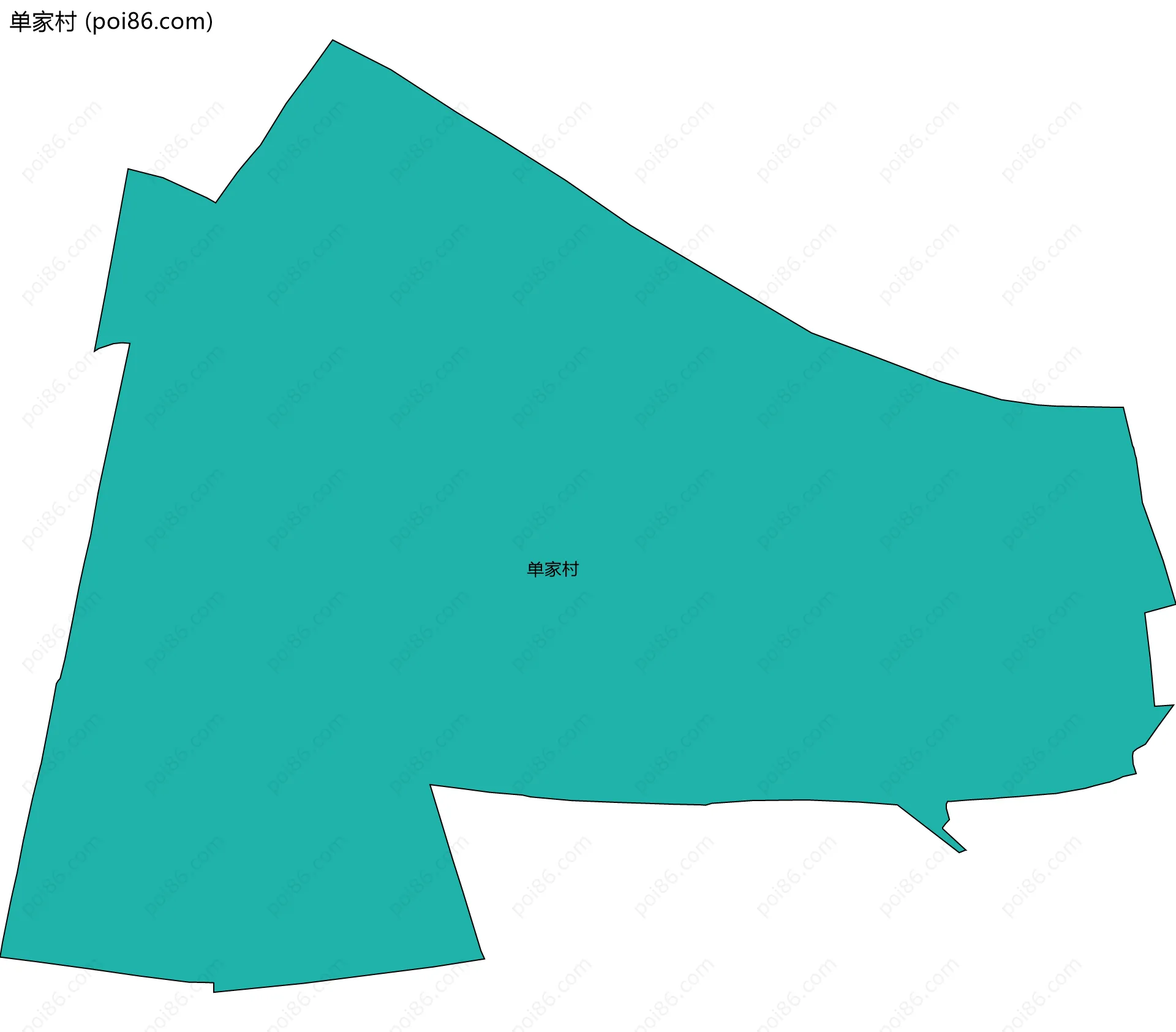 单家村边界地图