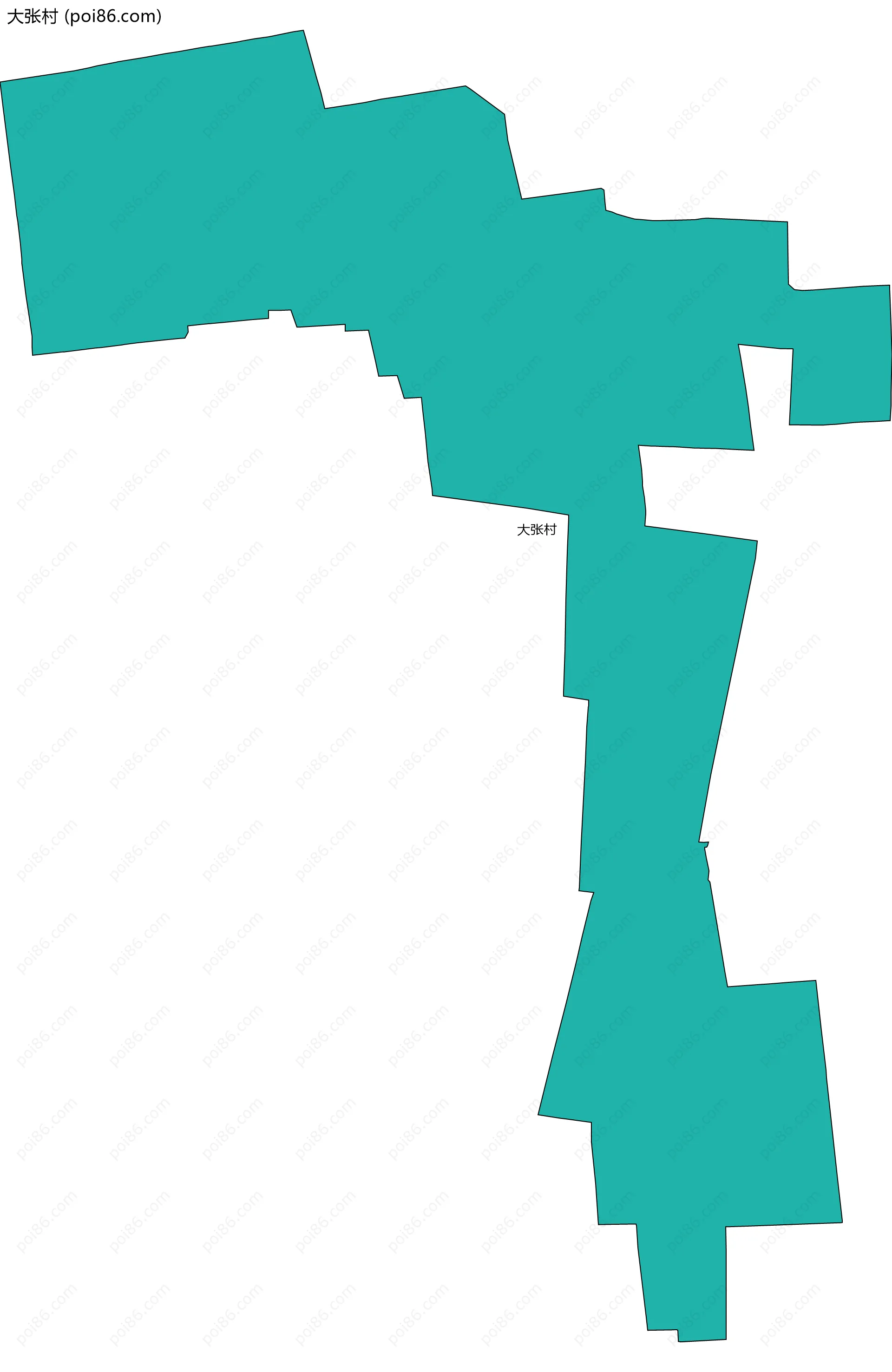 大张村边界地图