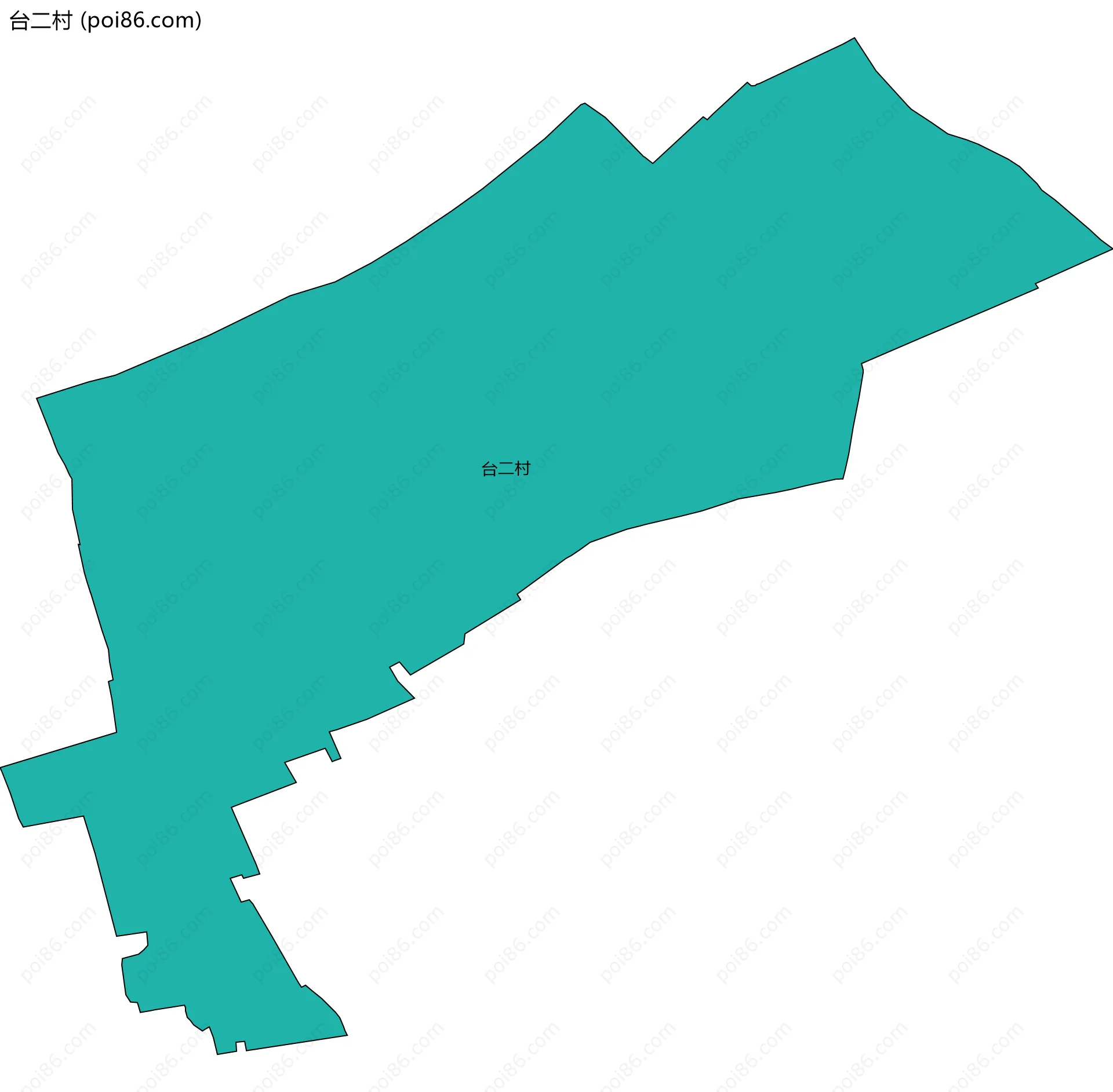 台二村边界地图