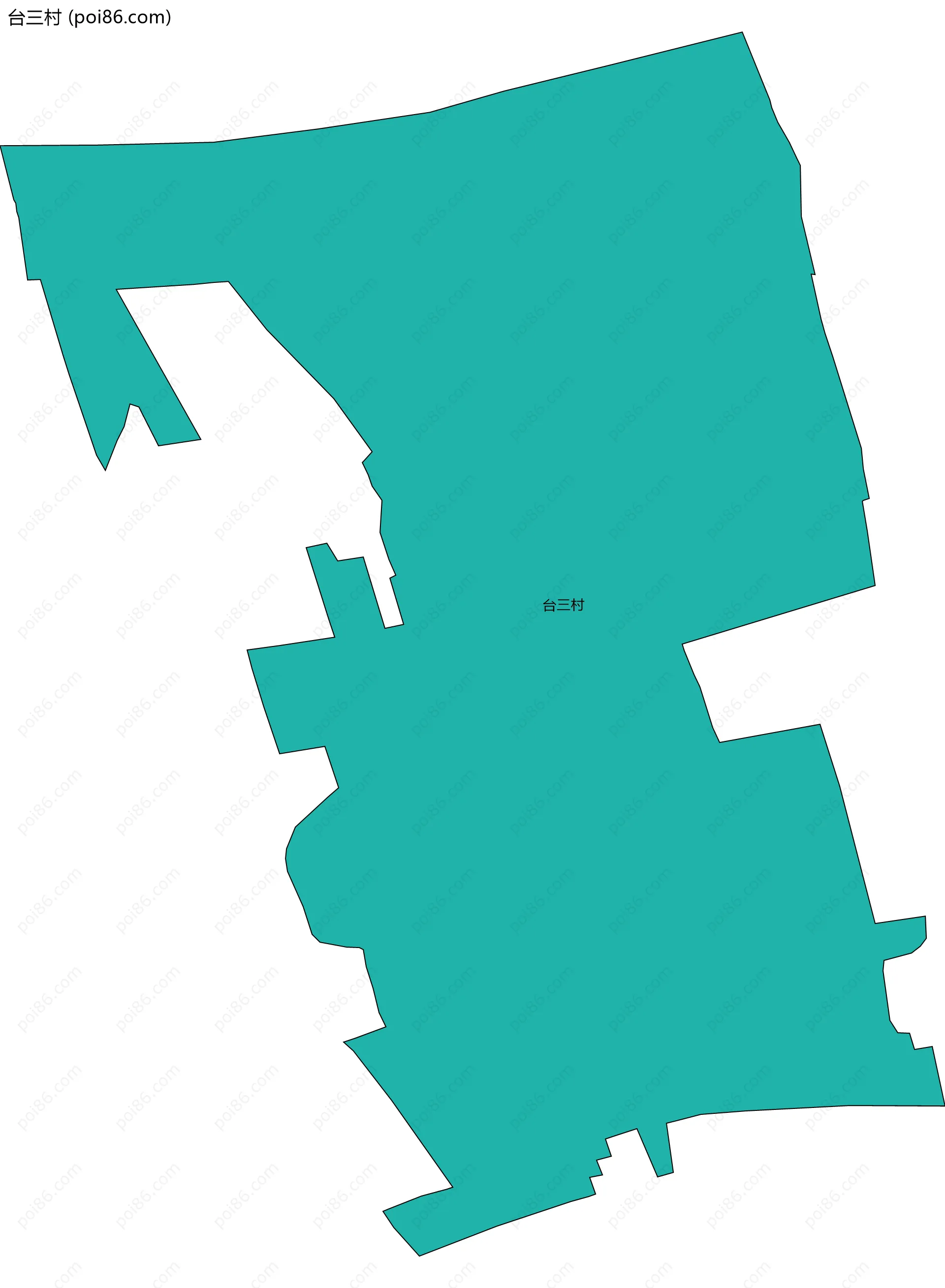 台三村边界地图
