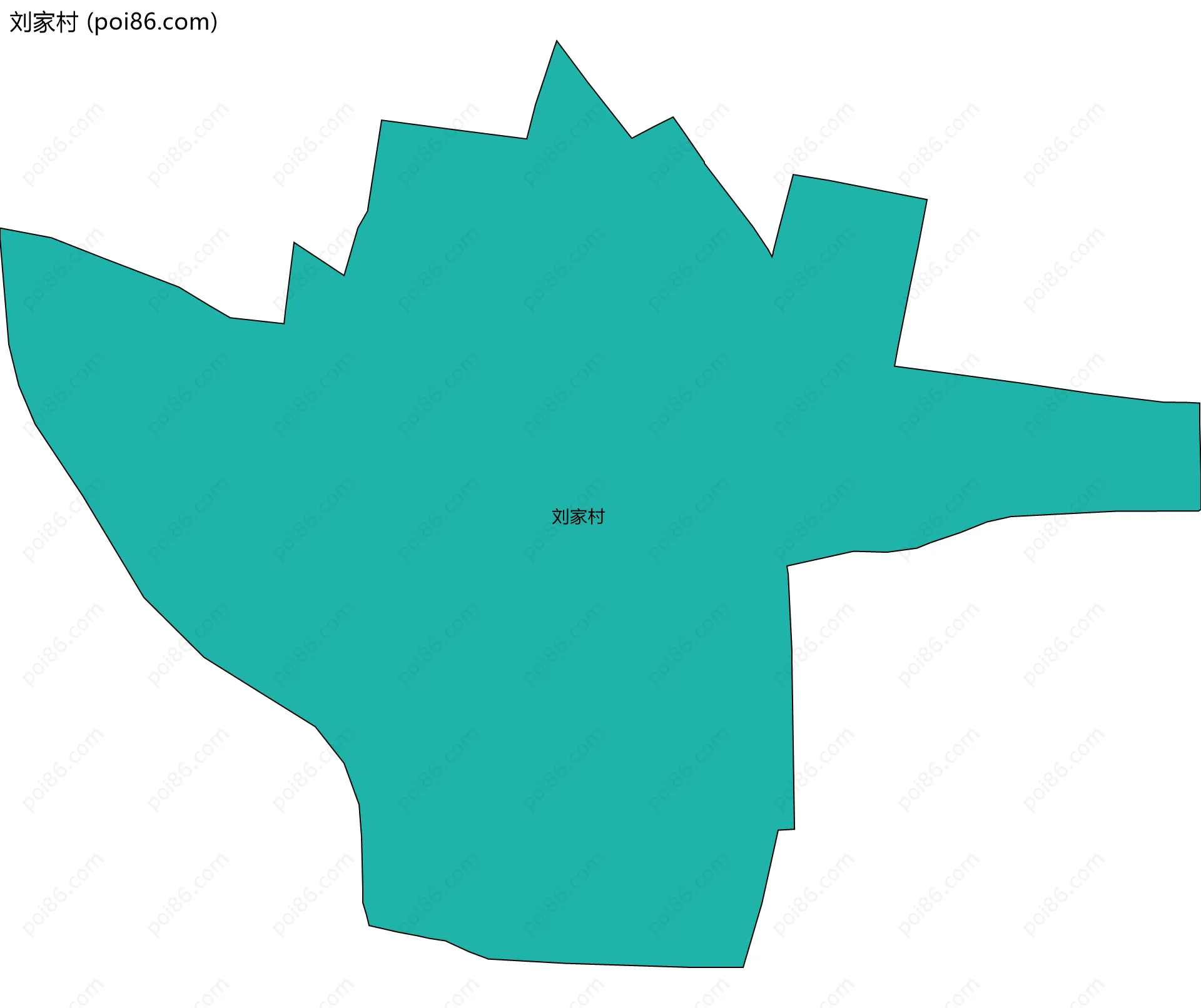刘家村边界地图
