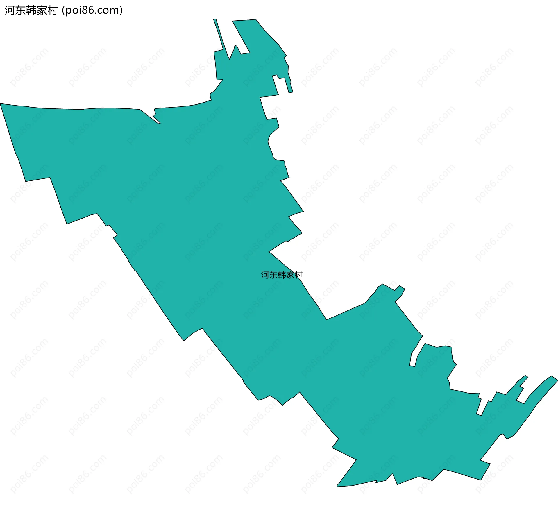 河东韩家村边界地图