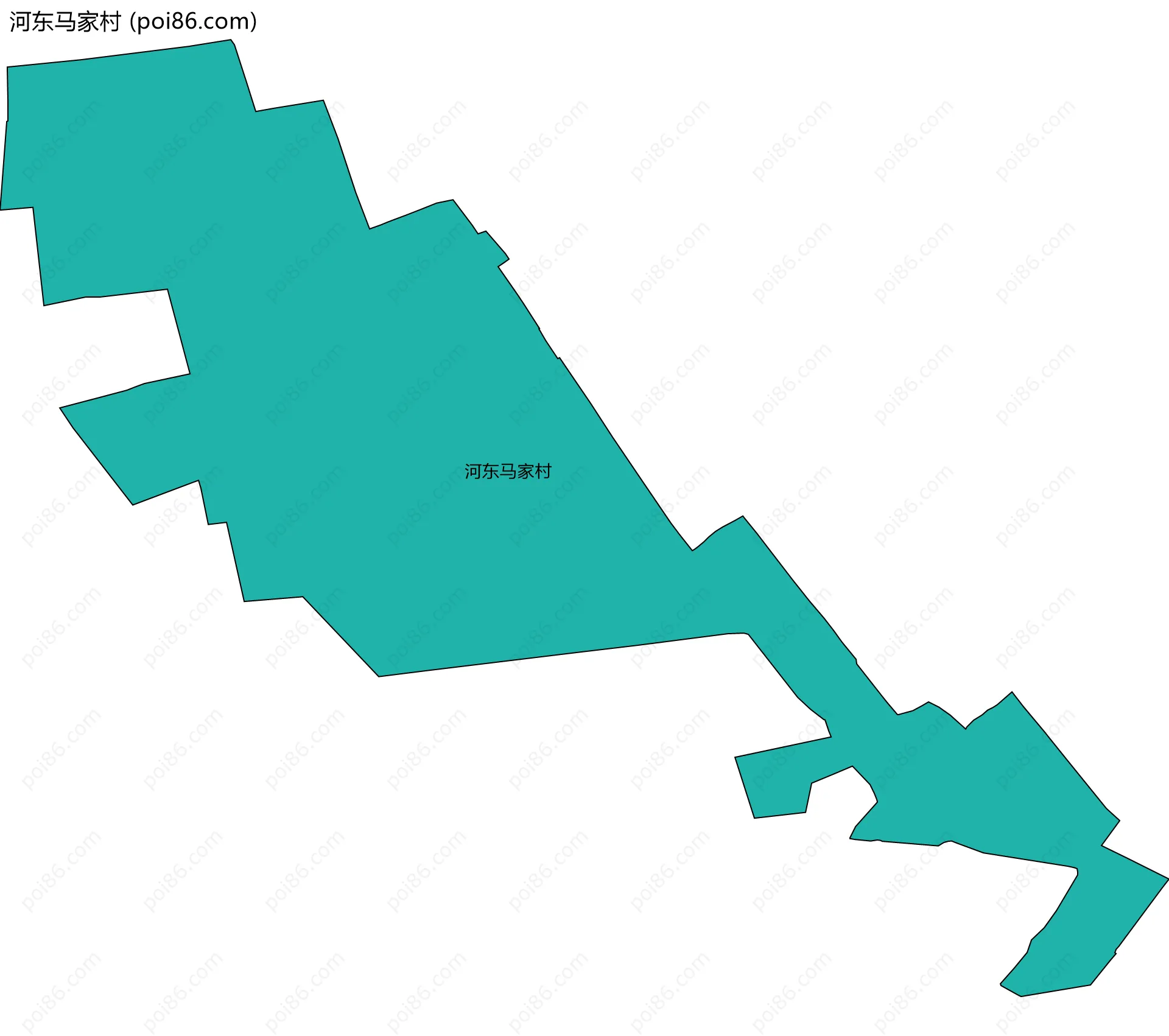 河东马家村边界地图