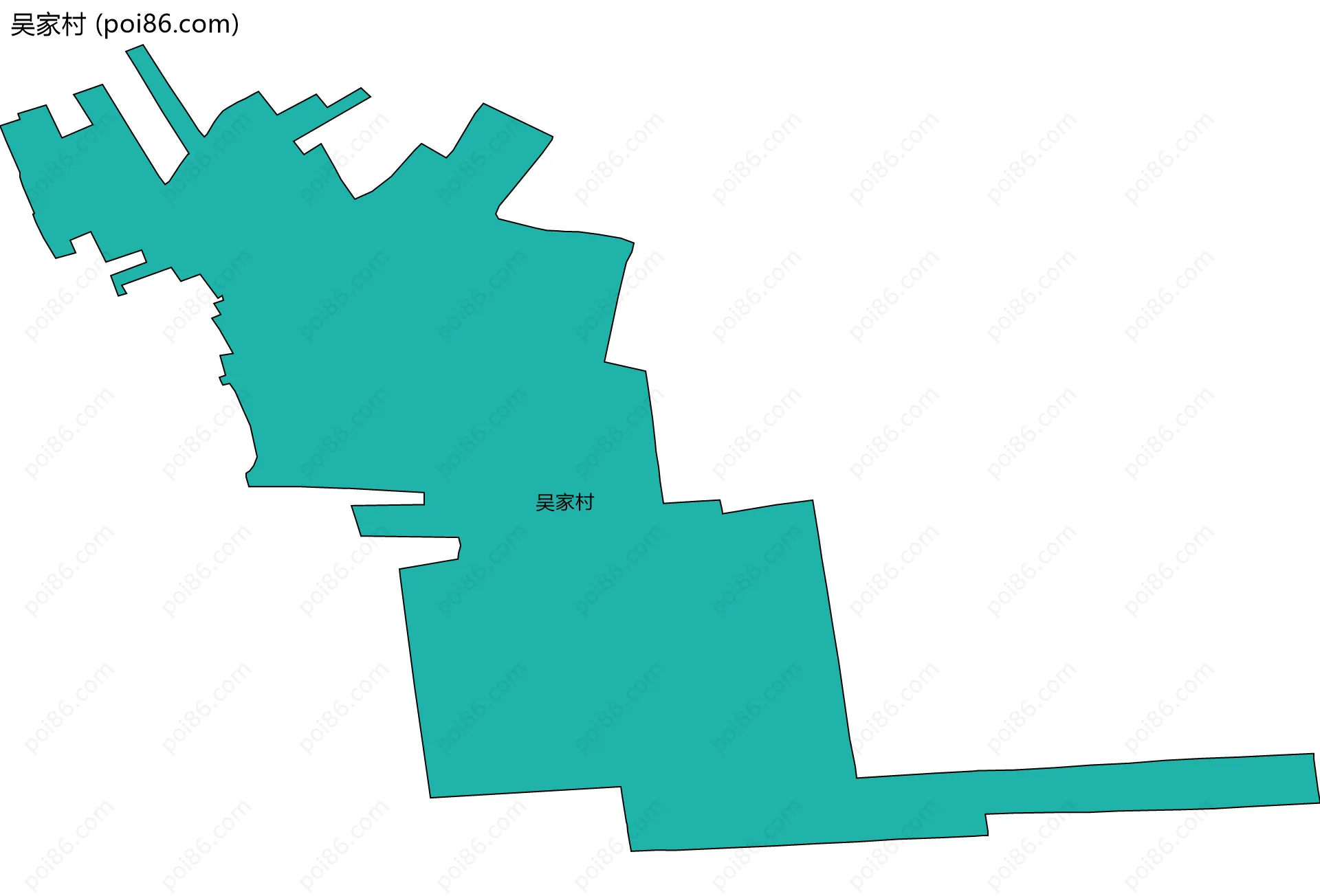 吴家村边界地图