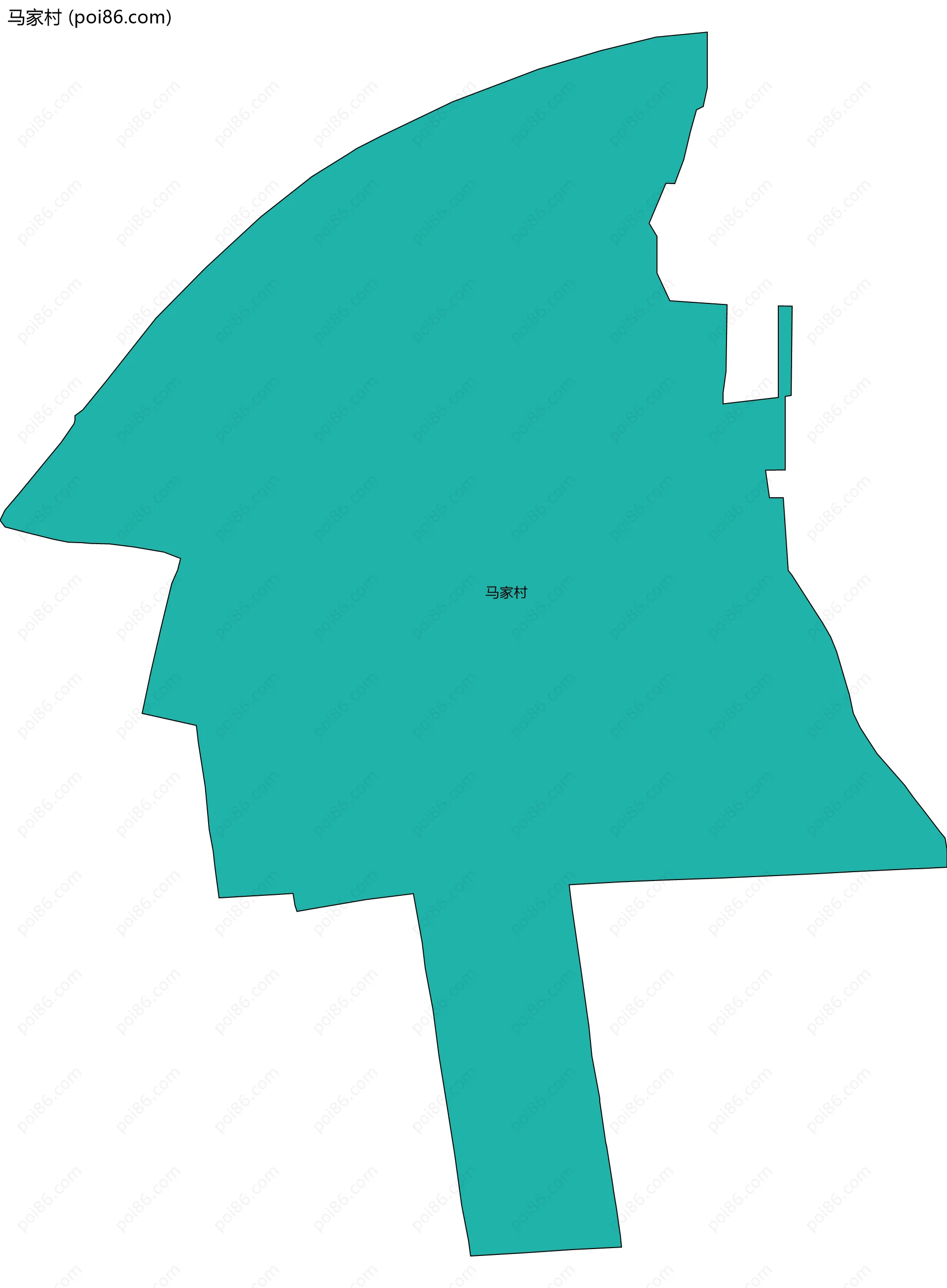 马家村边界地图
