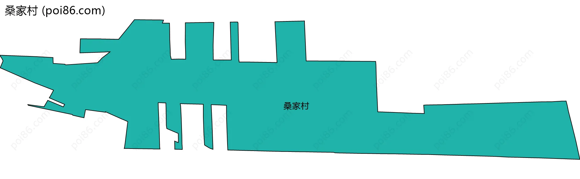 桑家村边界地图