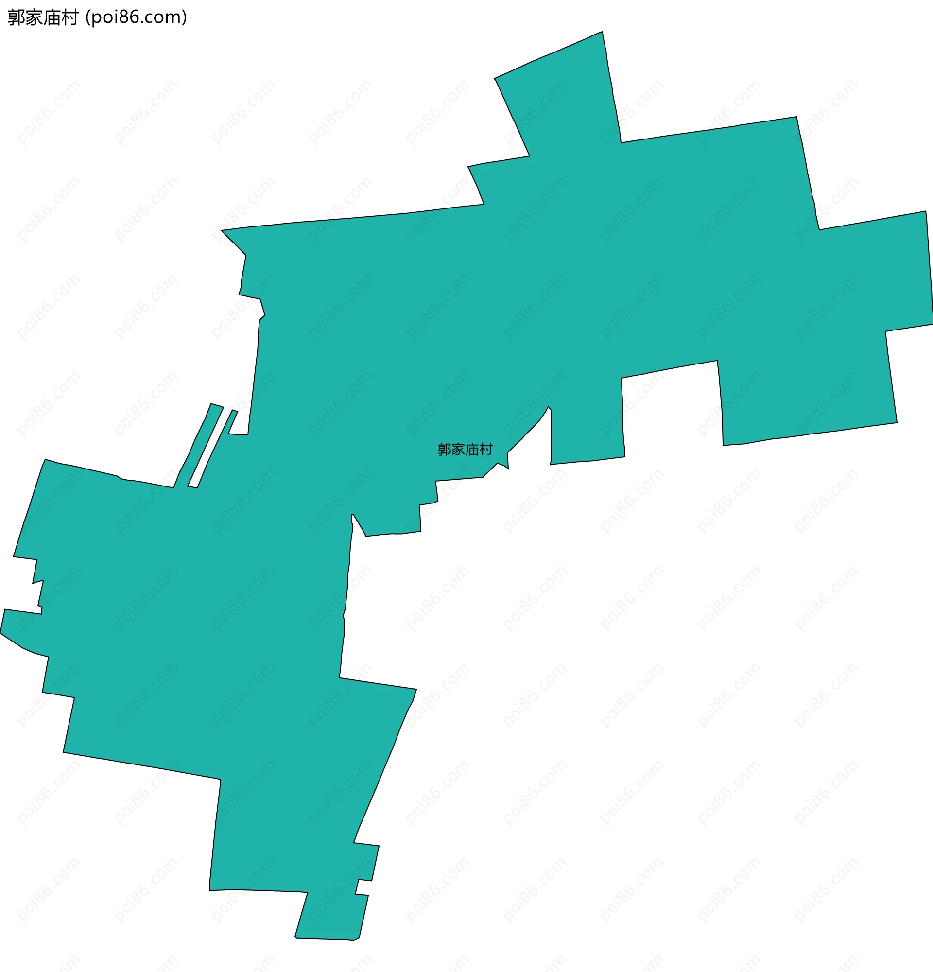 郭家庙村边界地图