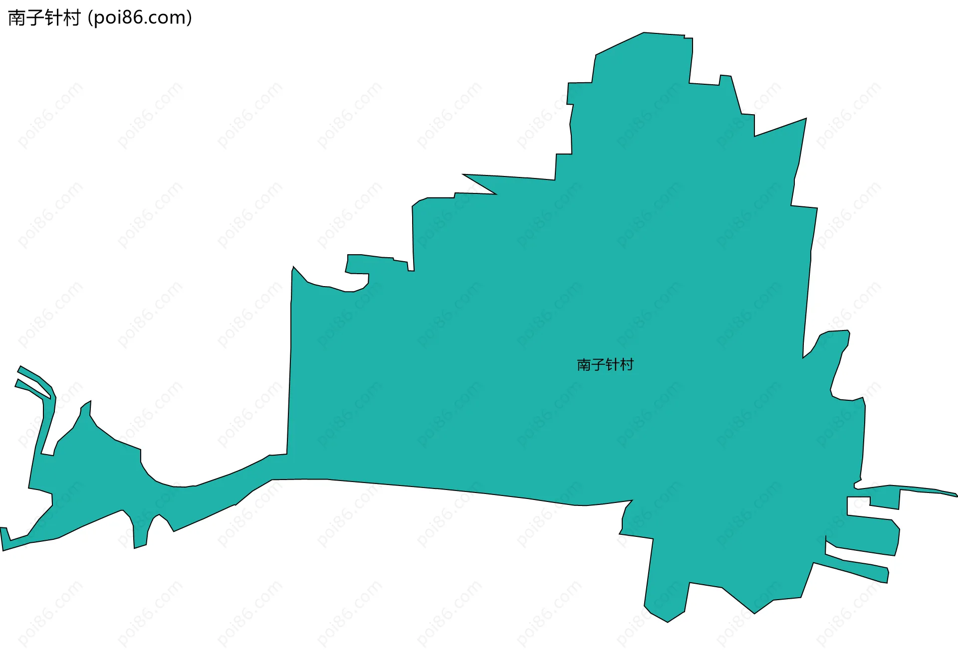 南子针村边界地图
