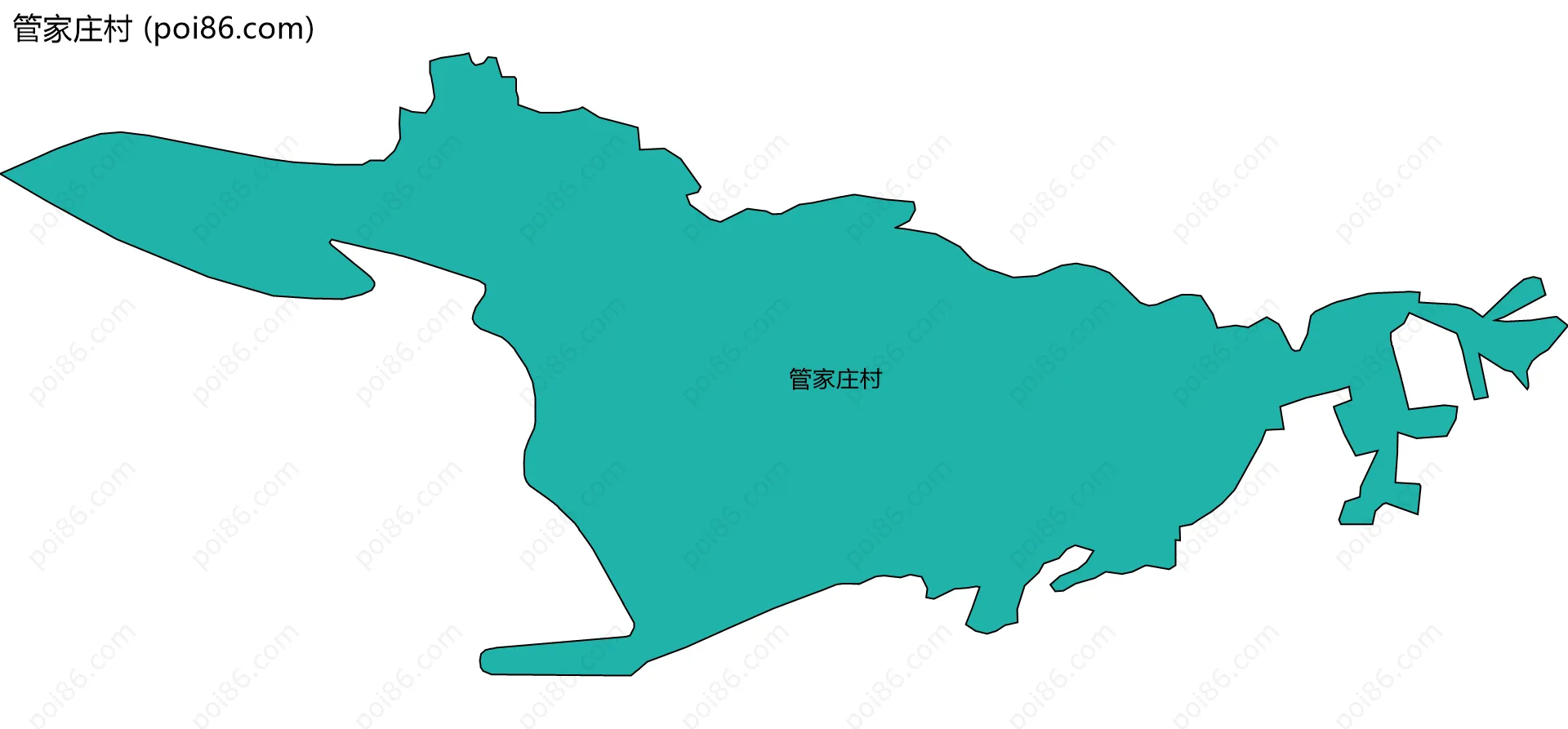 管家庄村边界地图