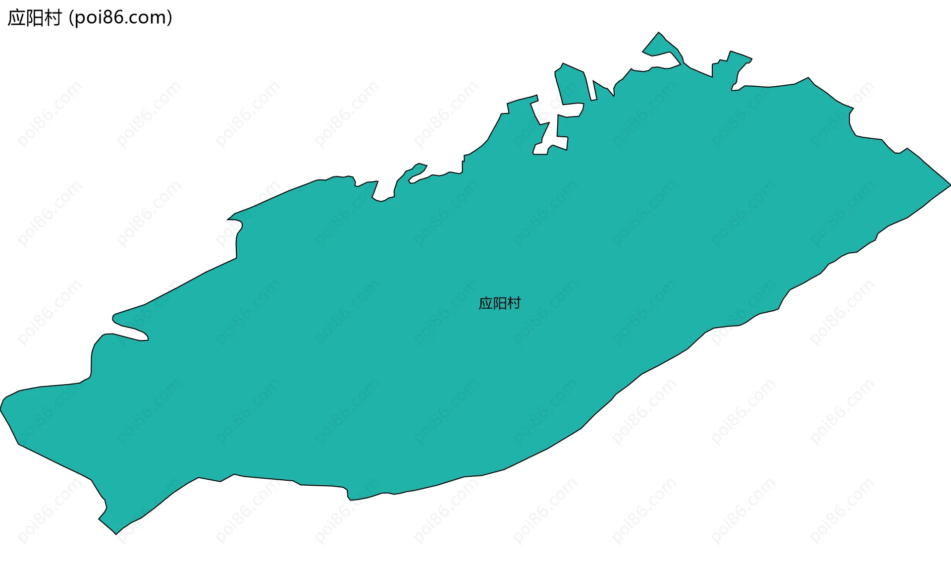 应阳村边界地图