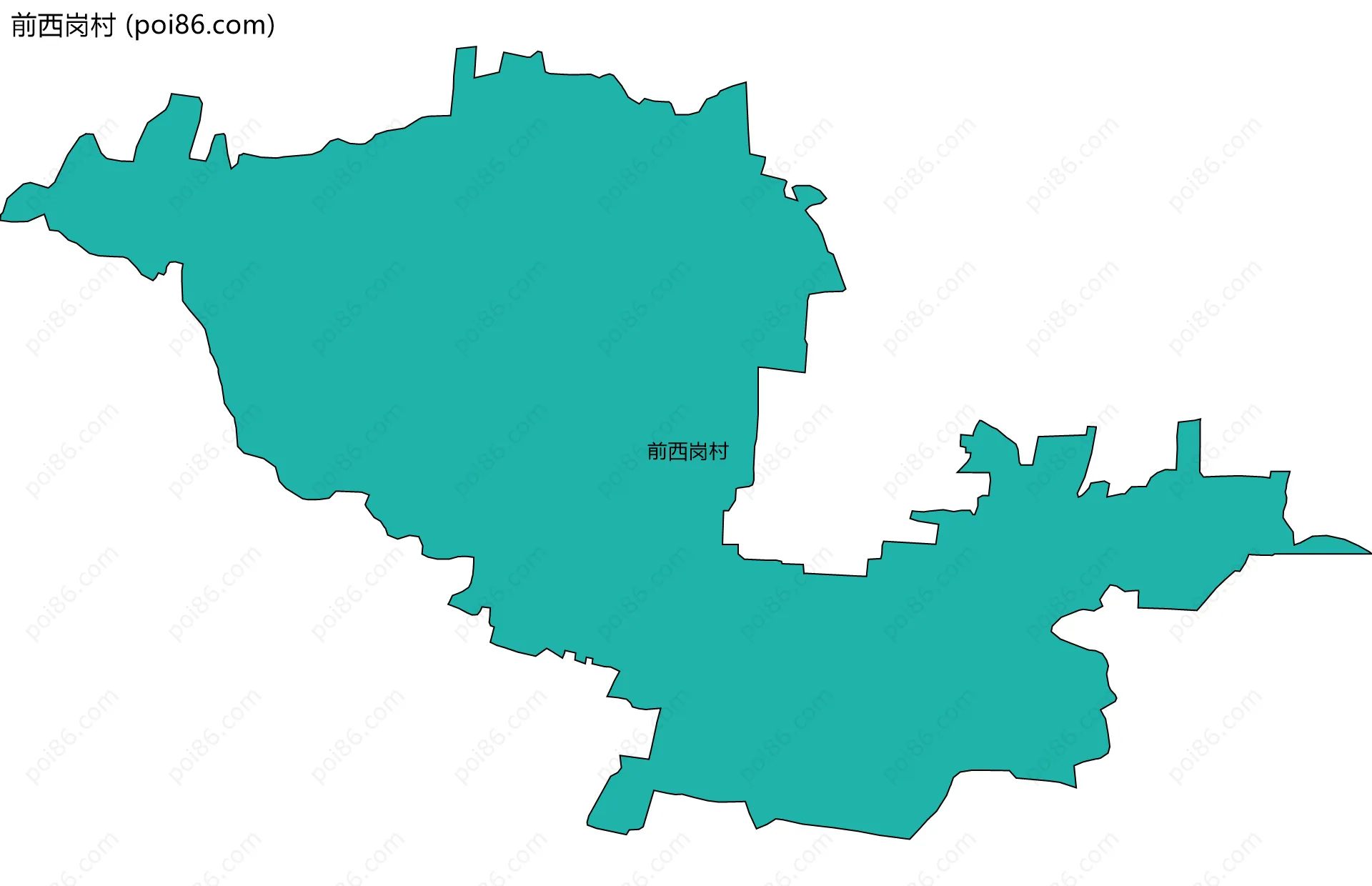 前西岗村边界地图