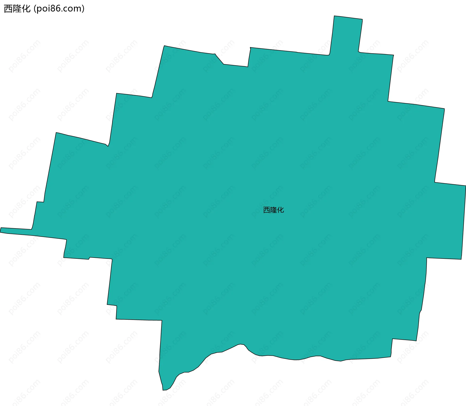 西隆化边界地图