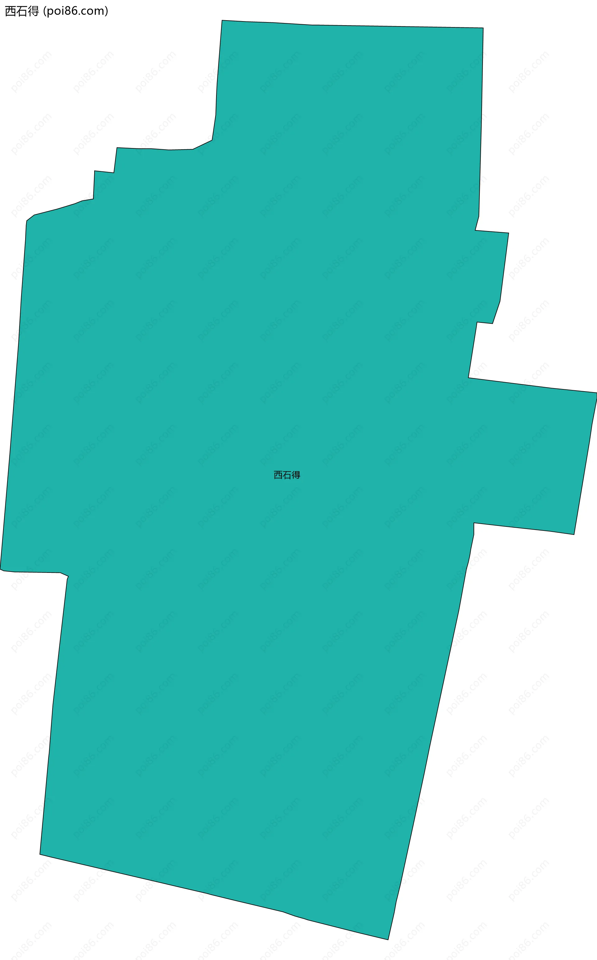 西石得边界地图