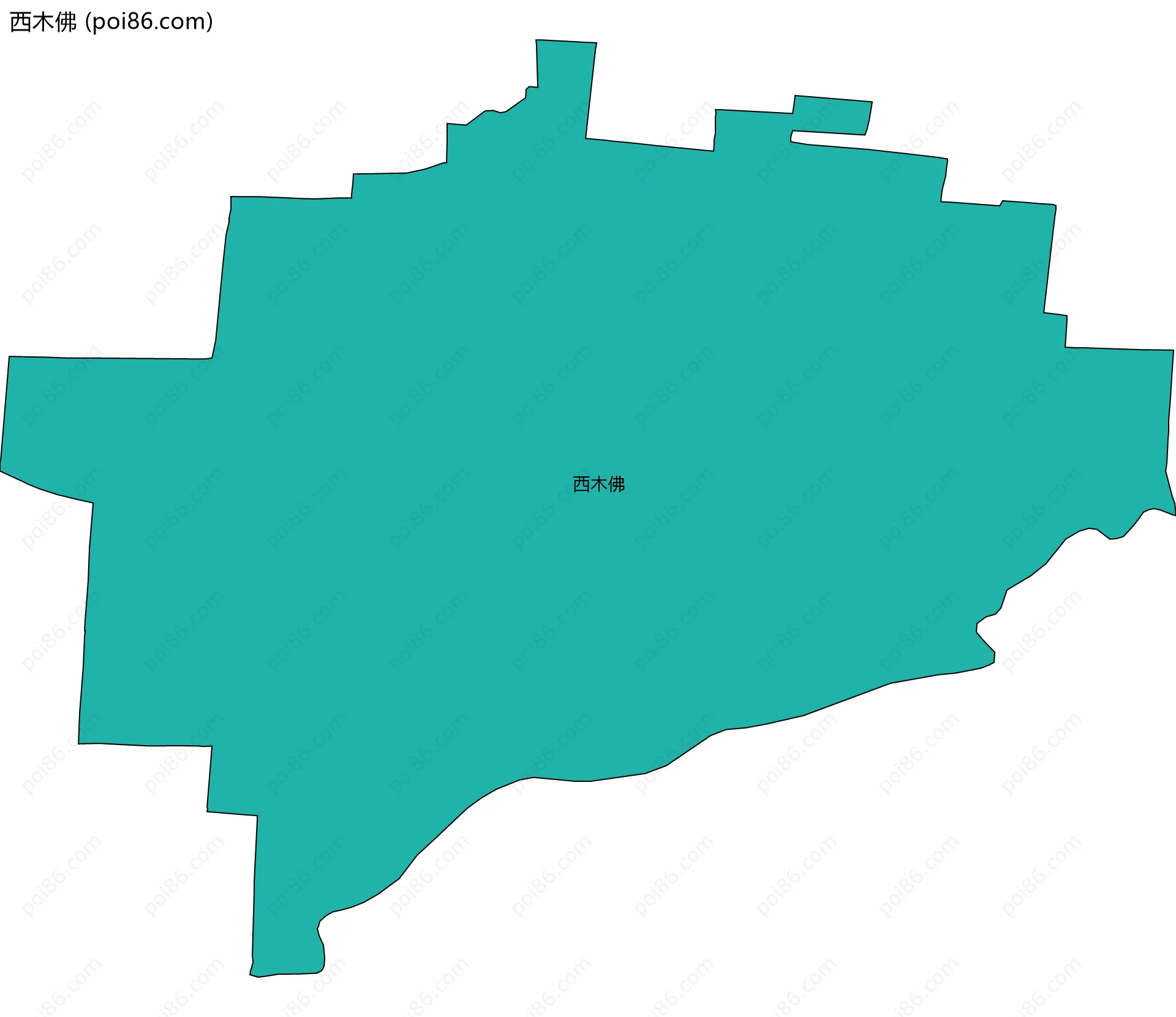 西木佛边界地图