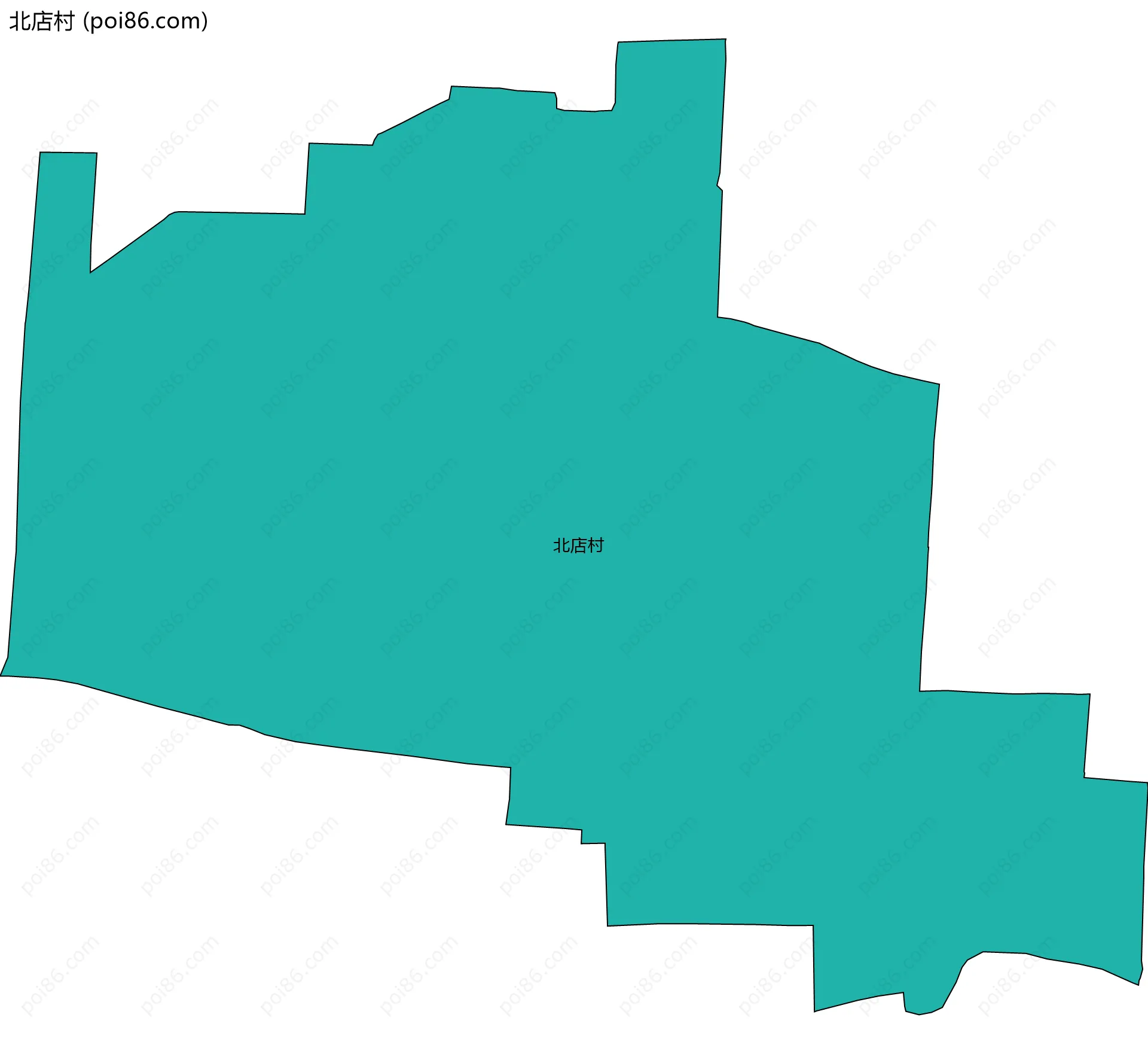 北店村边界地图