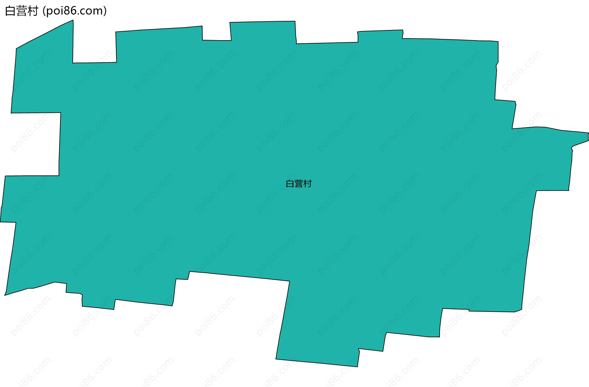 白营村边界地图