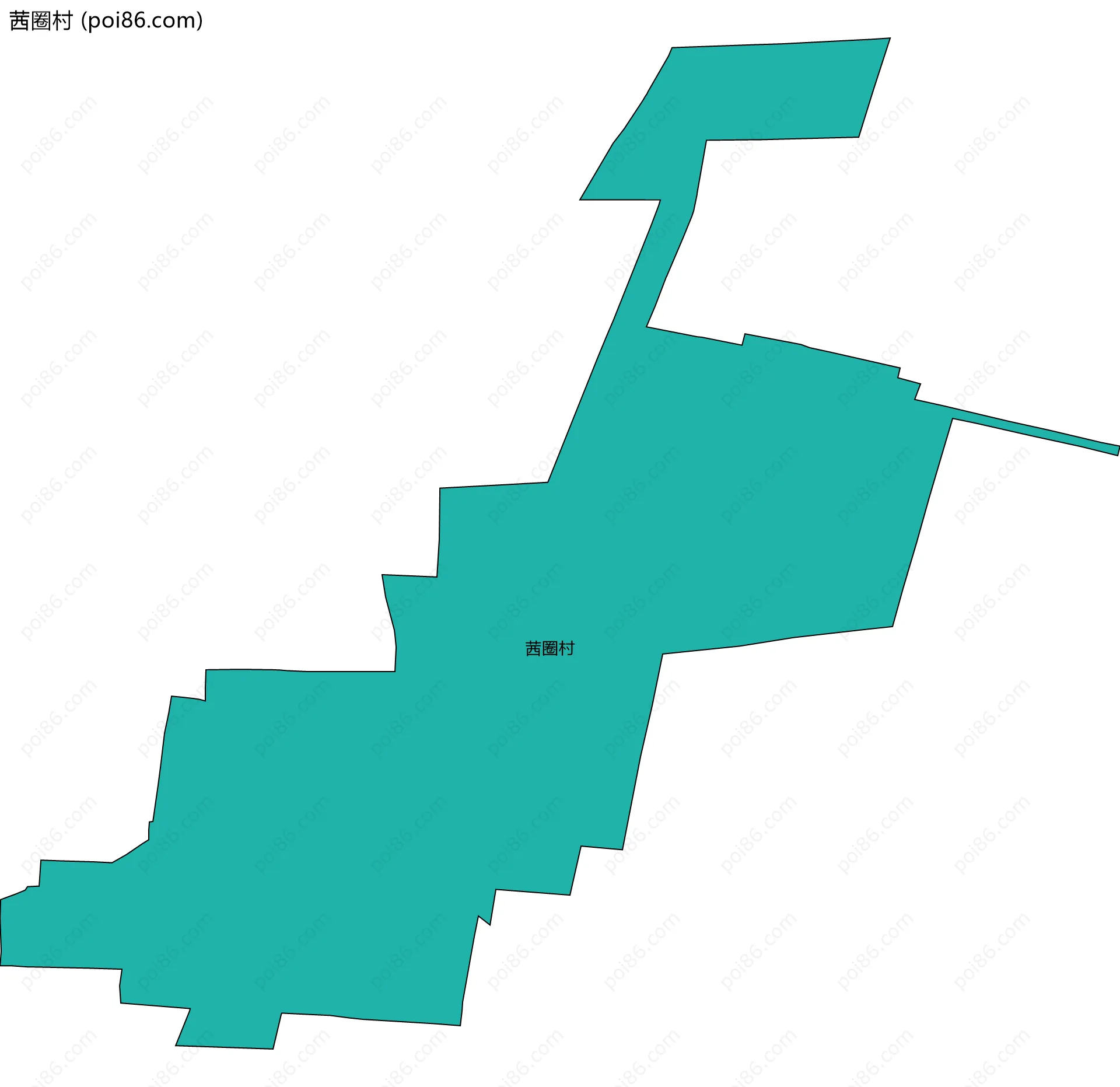 茜圈村边界地图