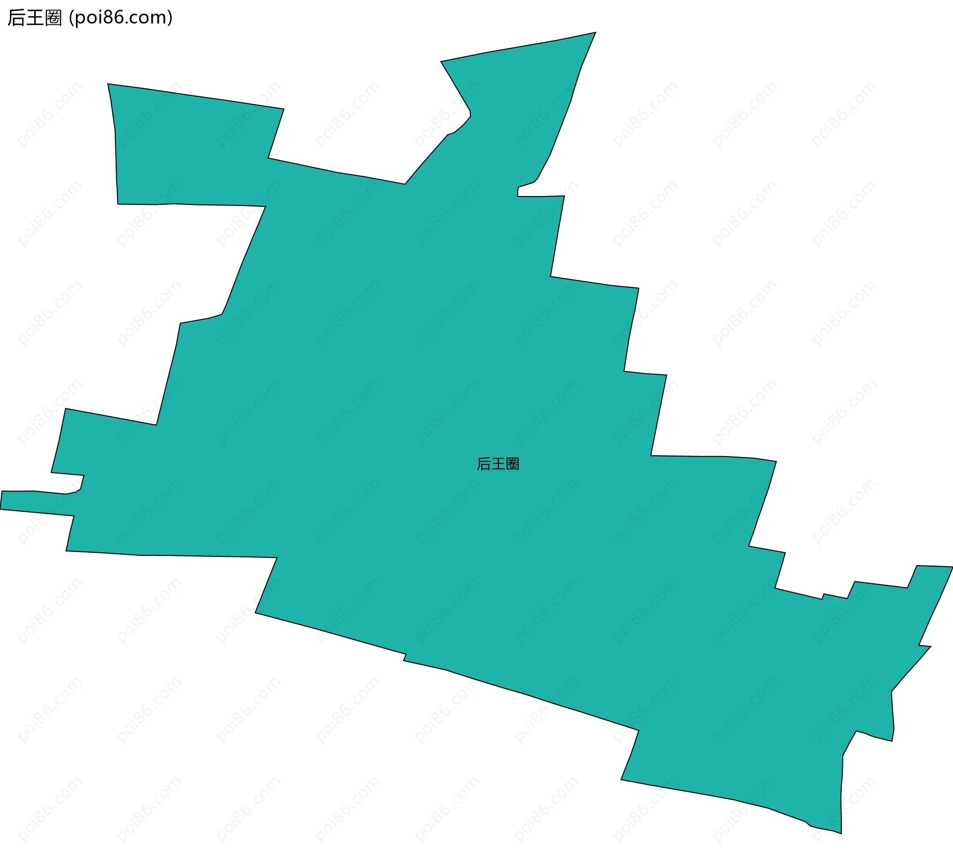 后王圈边界地图