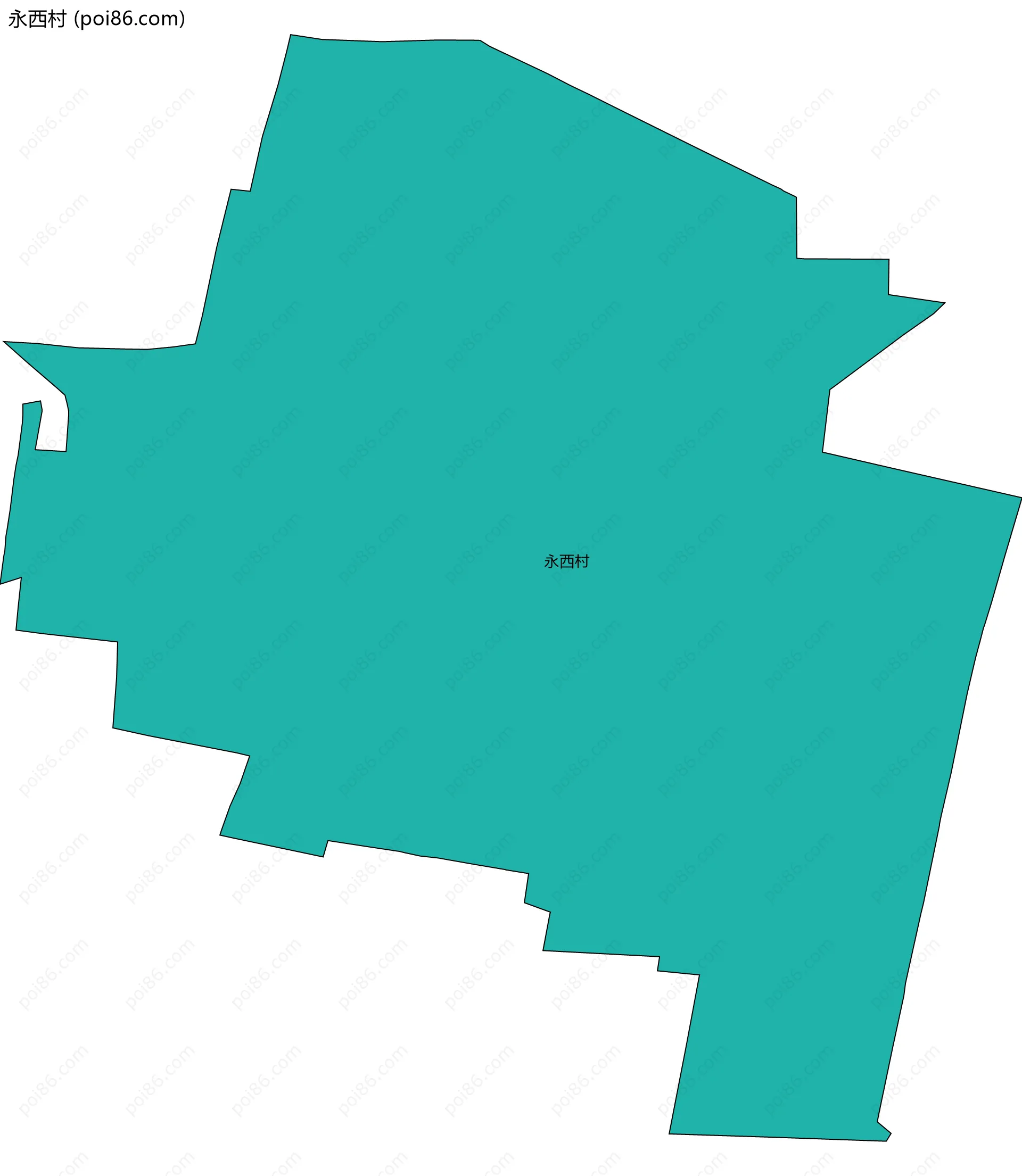 永西村边界地图