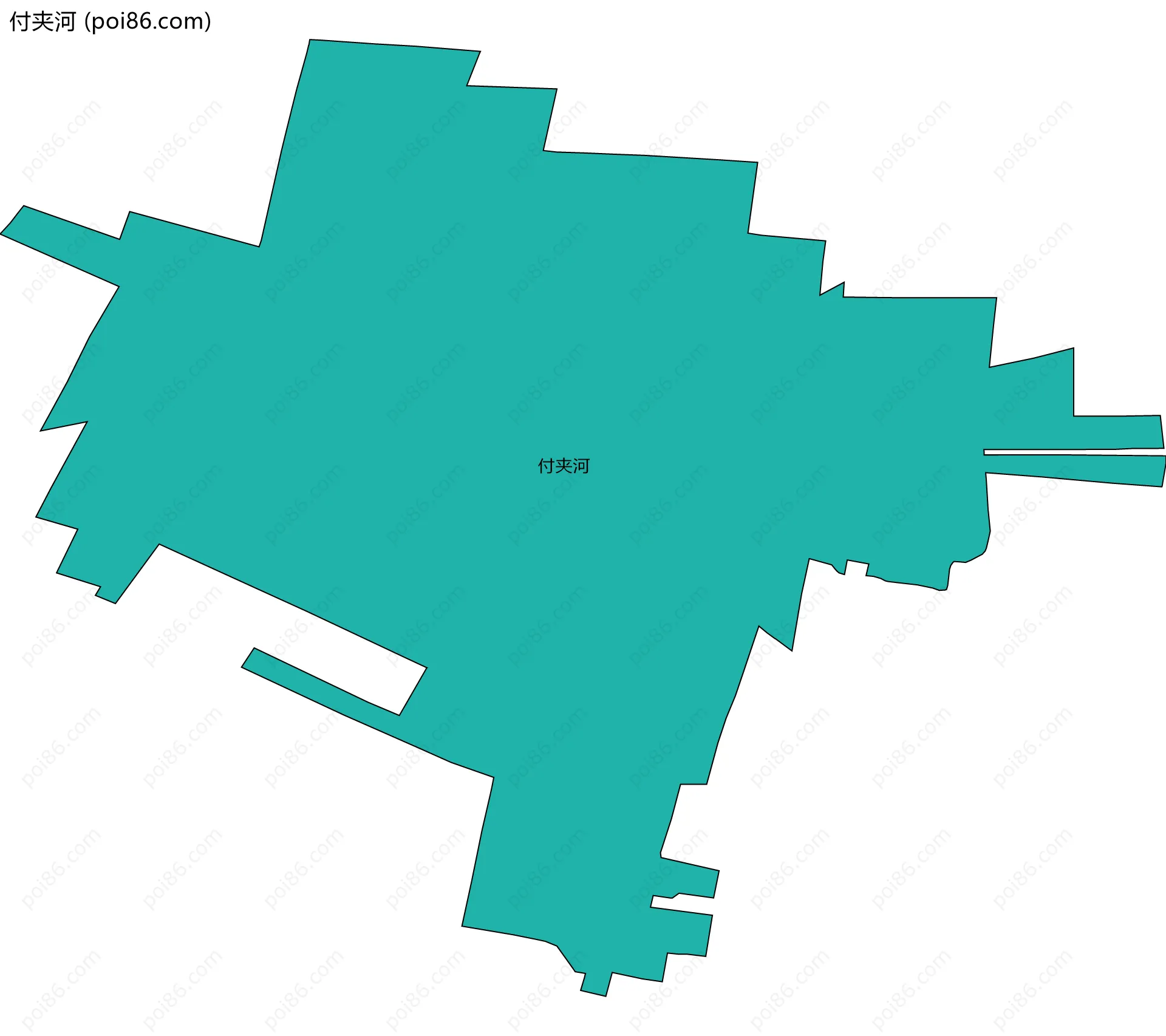 付夹河边界地图