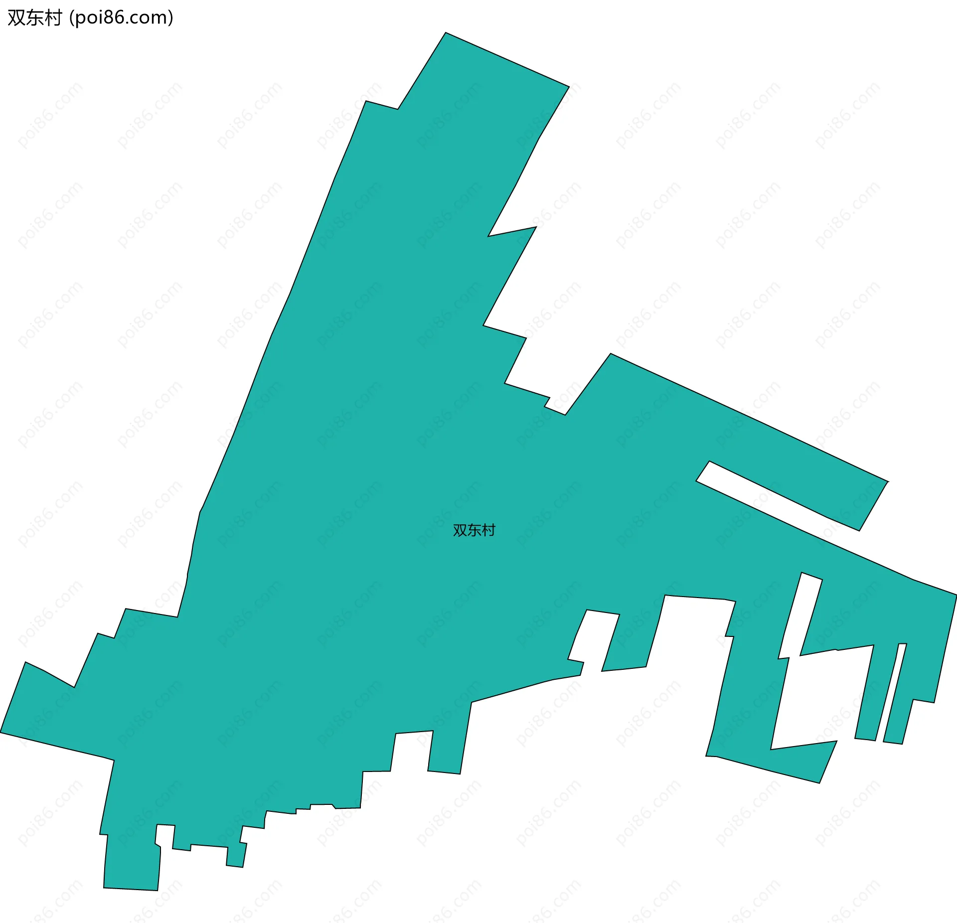 双东村边界地图