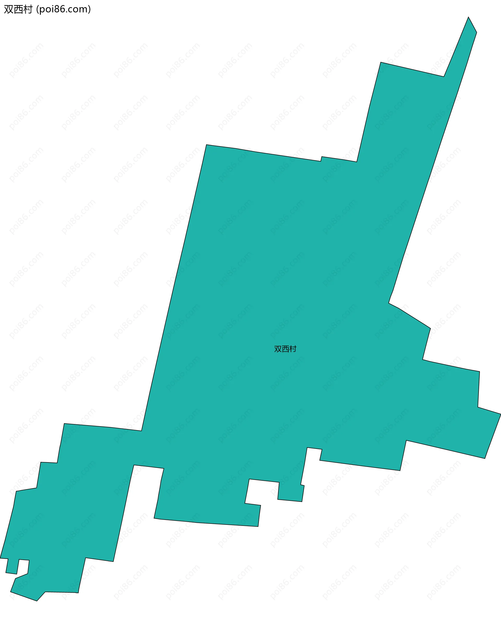 双西村边界地图