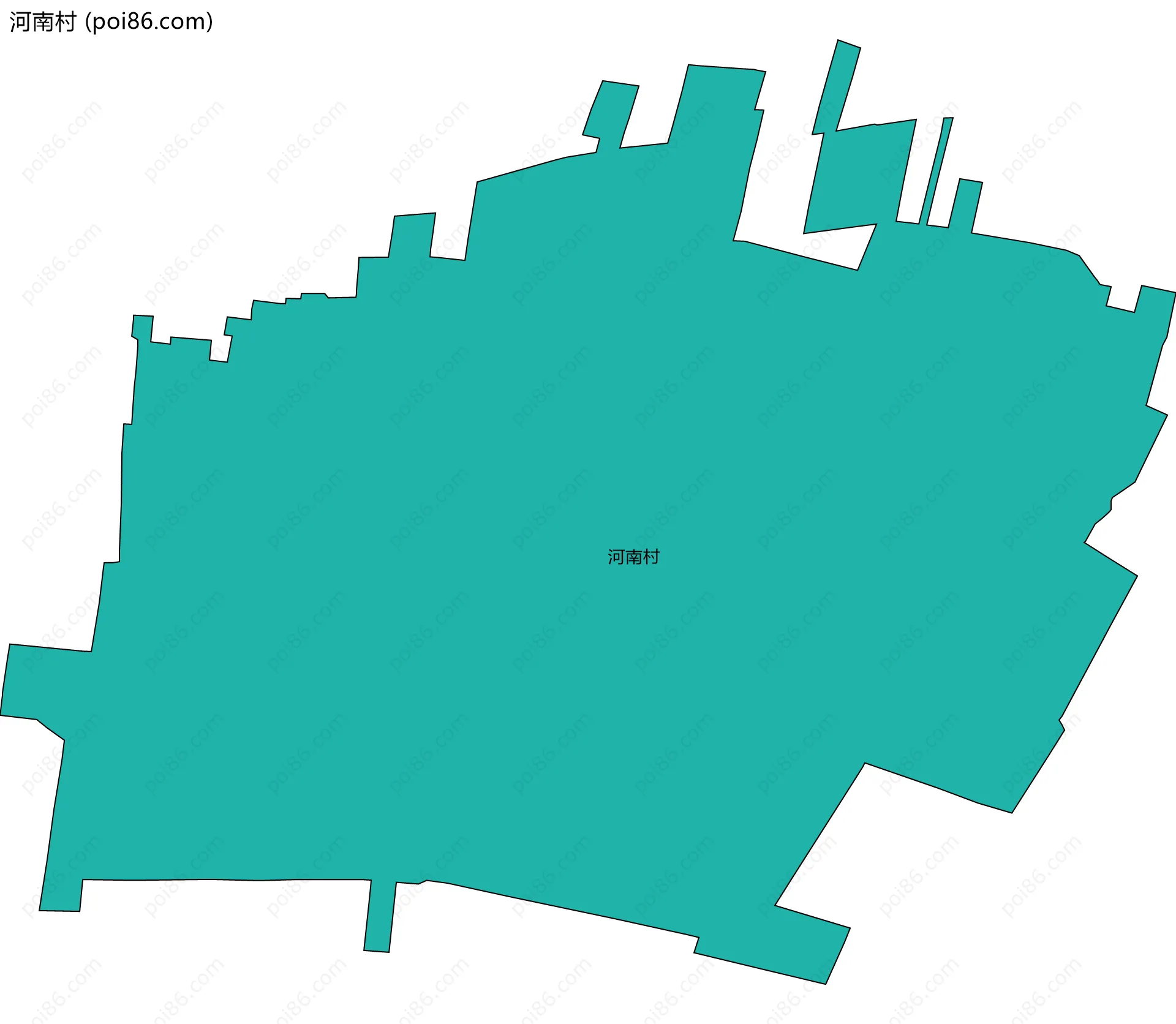 河南村边界地图