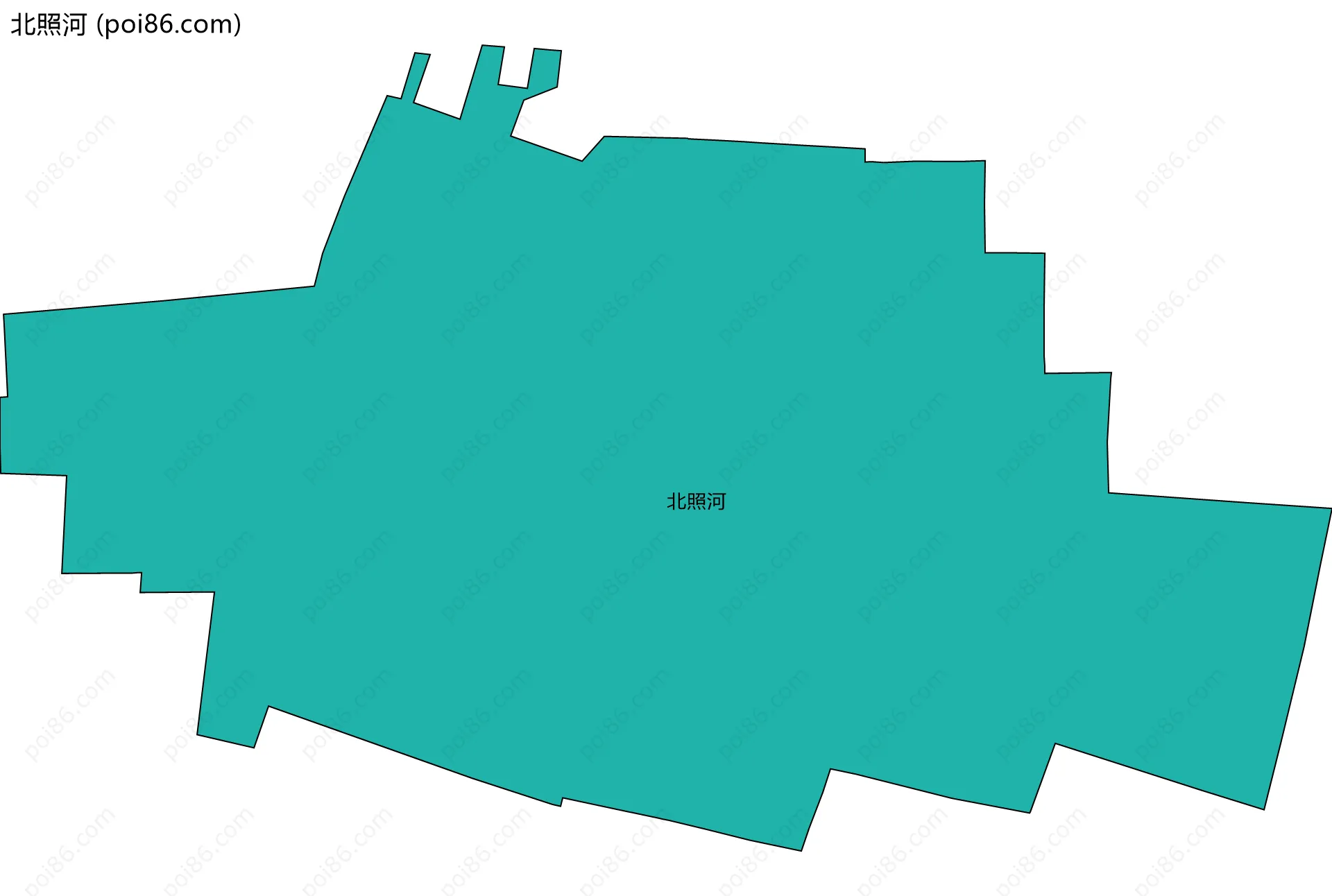 北照河边界地图