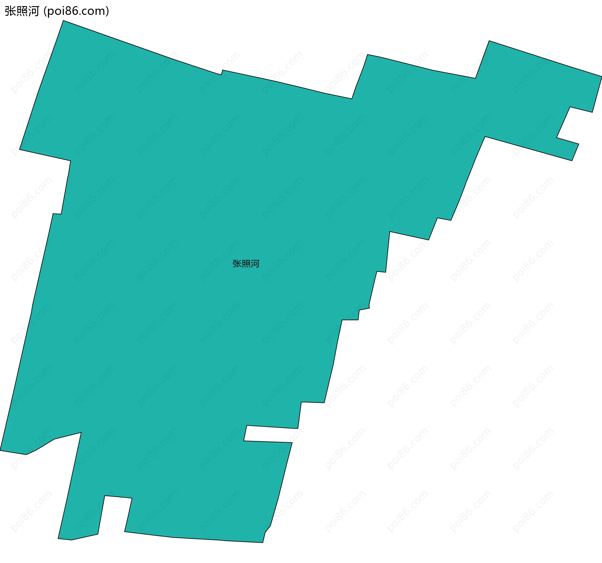 张照河边界地图