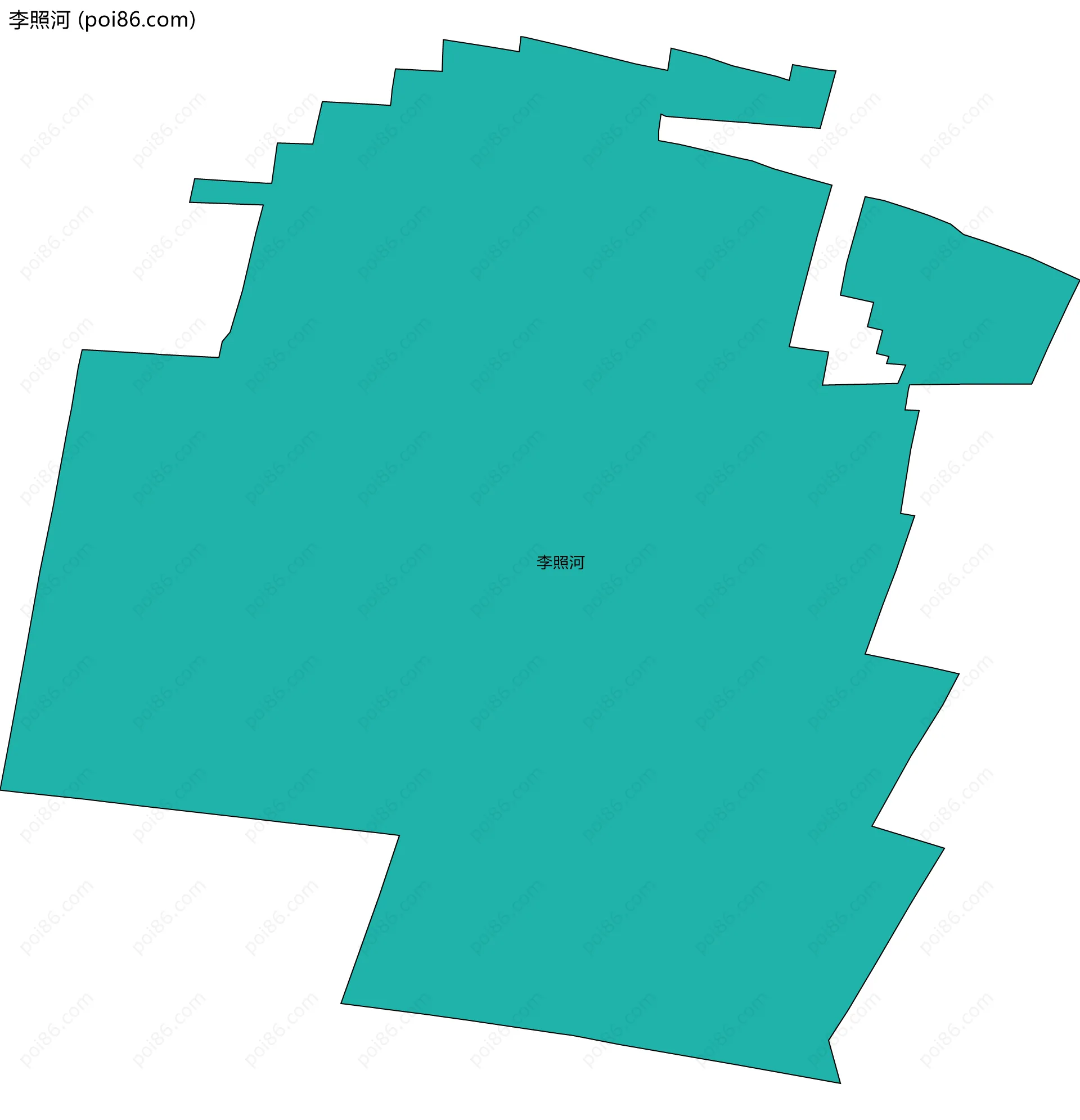 李照河边界地图