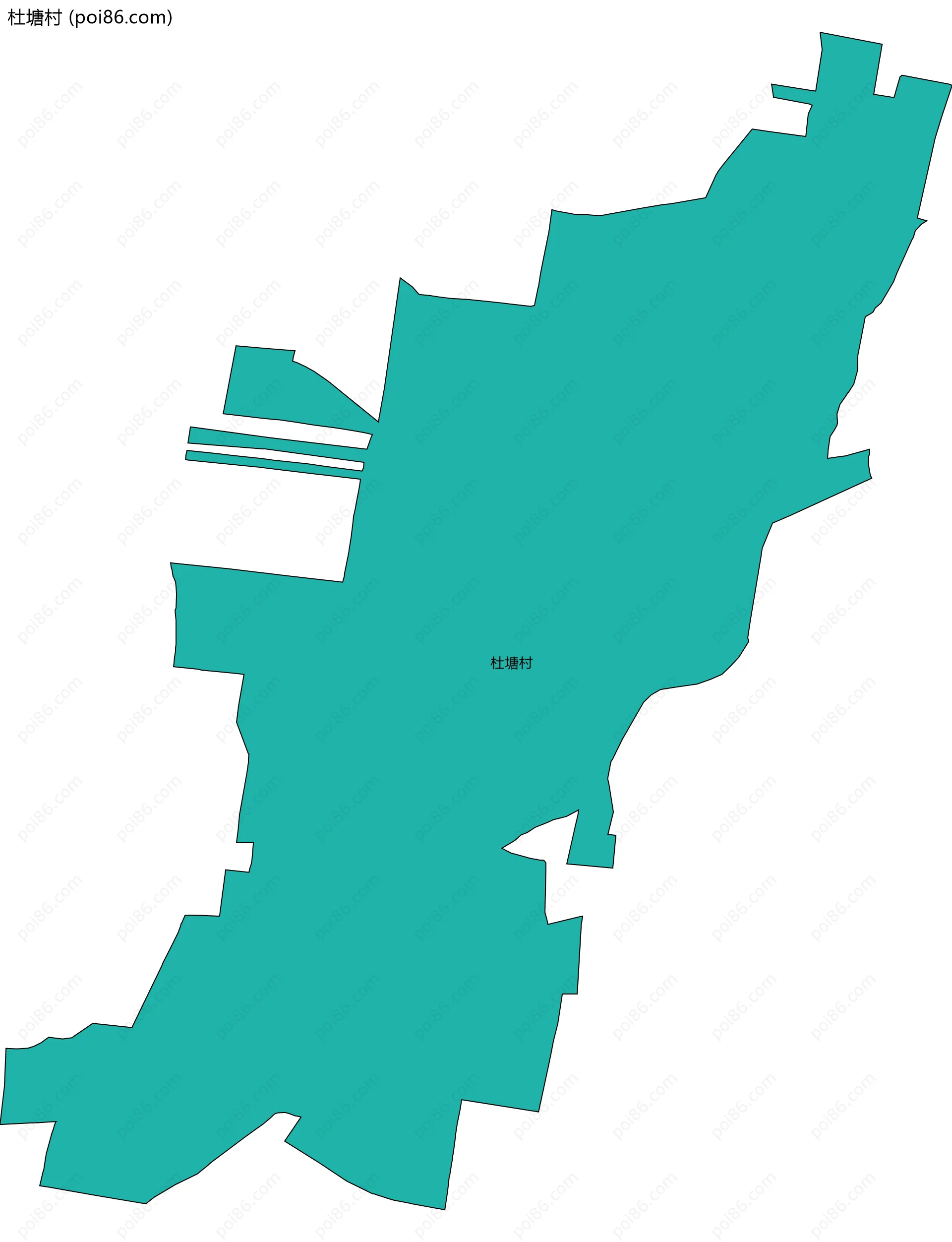 杜塘村边界地图