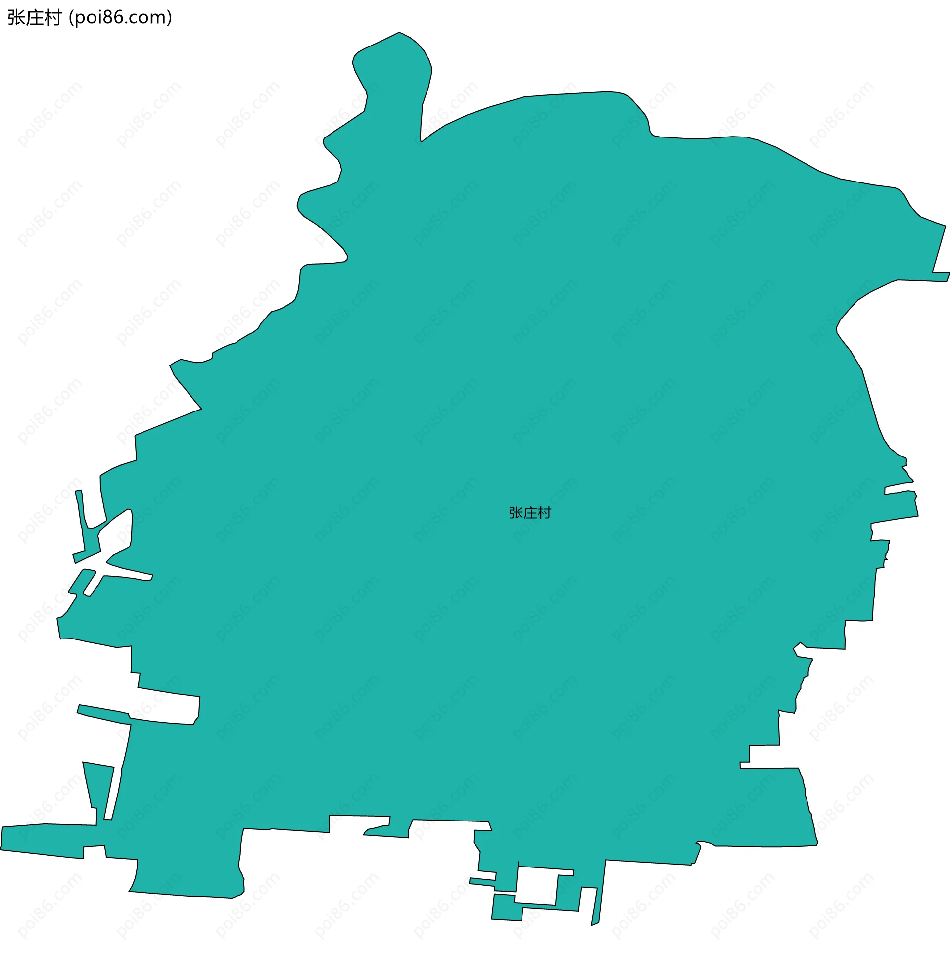 张庄村边界地图