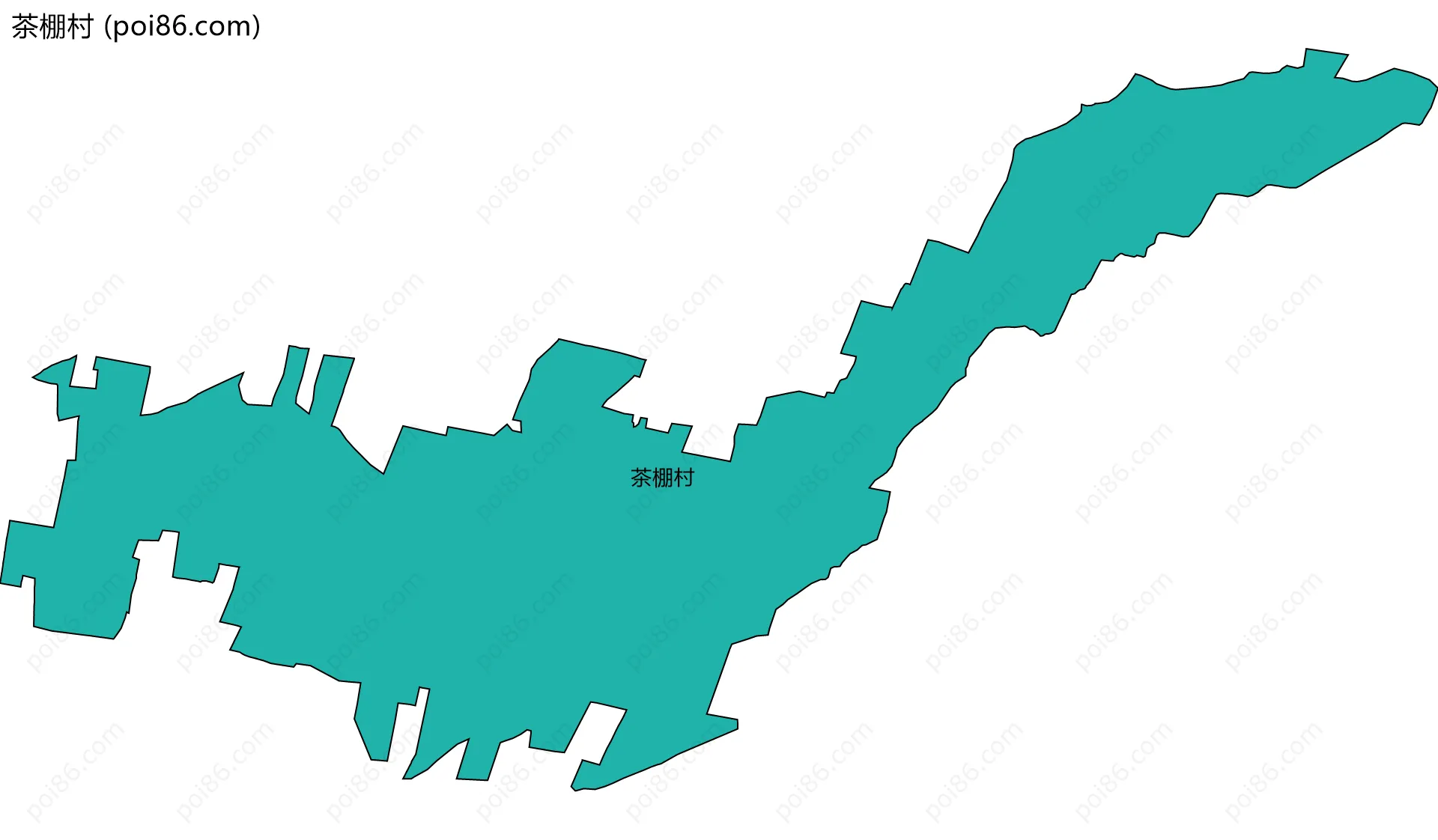 茶棚村边界地图